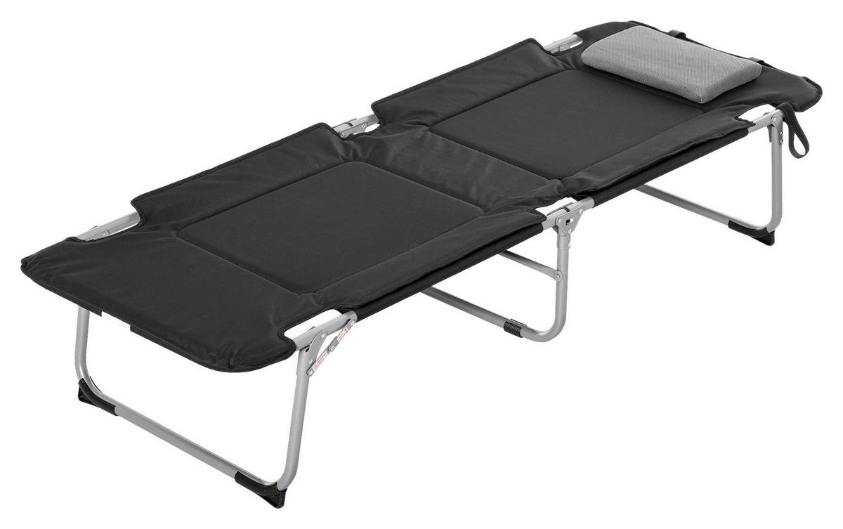 Outsunny Campingartikel B/H/L: ca. 66x183x33 cm Feldbett - schwarz/silber (33,00/66,00/183,00cm) - Outsunny