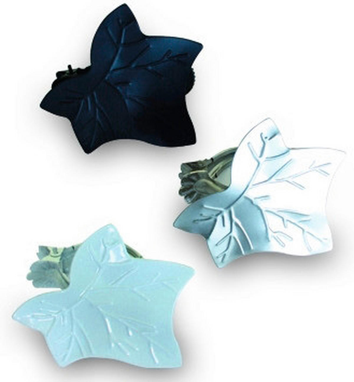 Dekoklammer Blatt Blatt - schwarz - Boviva
