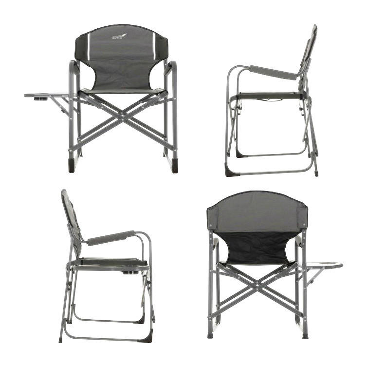 VCM Campingstuhl grau Alu B/H: ca. 51x87 cm Campingstuhl - grau (51,00/87,00cm) - VCM