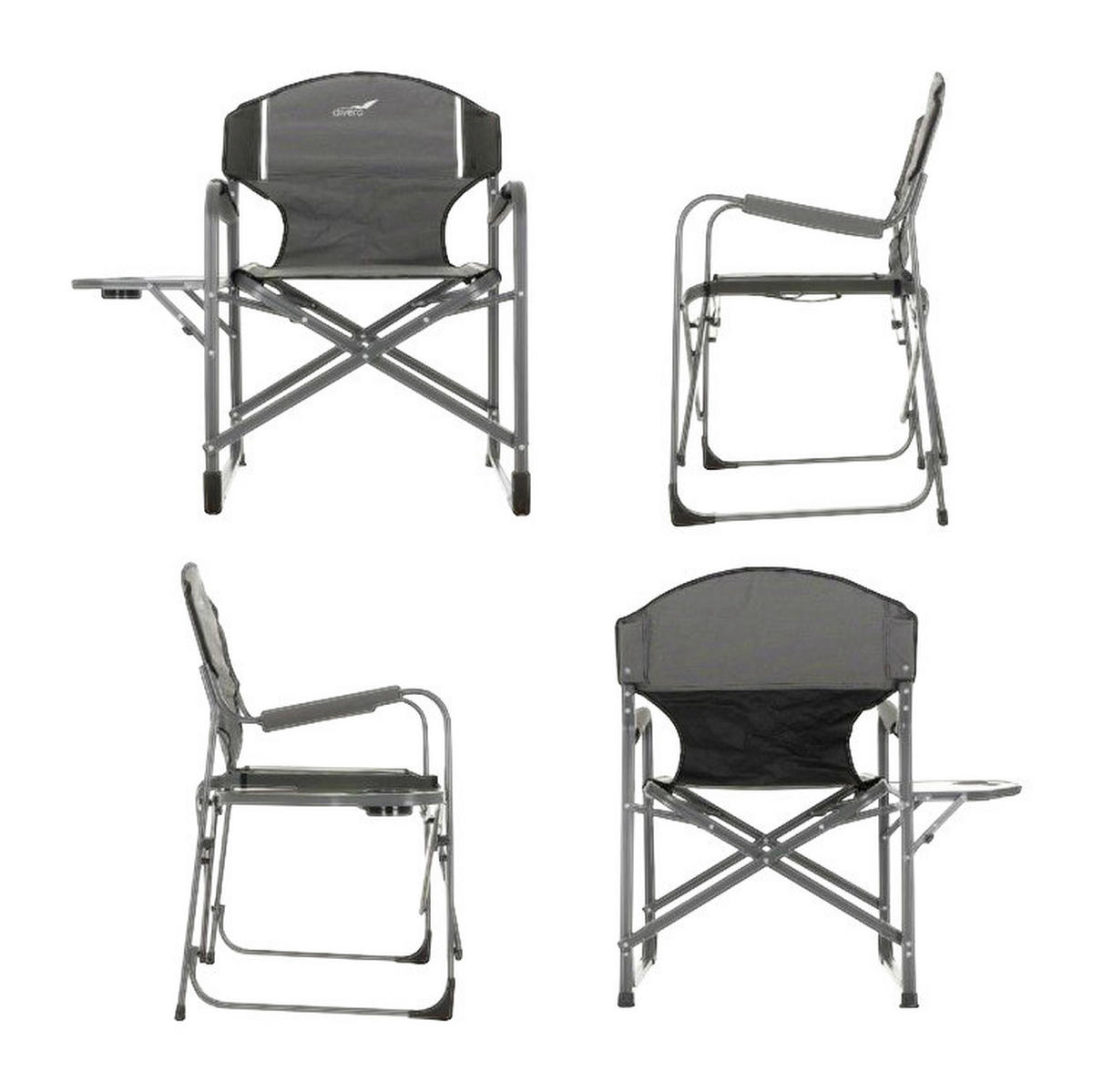 VCM Campingstuhl grau Alu B/H: ca. 51x87 cm Campingstuhl - grau (51,00/87,00cm) - VCM