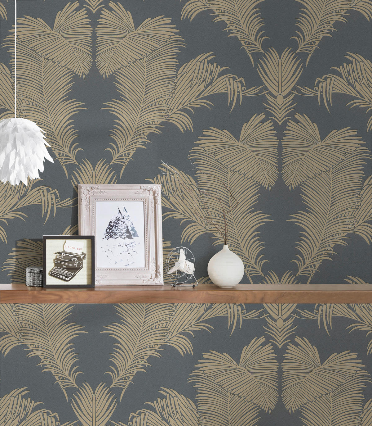 A.S.Creation Vliestapete Trendwall 2 Palmen gold B/L: ca. 53x1005 cm Trendwall 2 - gold (53,00/1005,00cm) - A.S.Creation