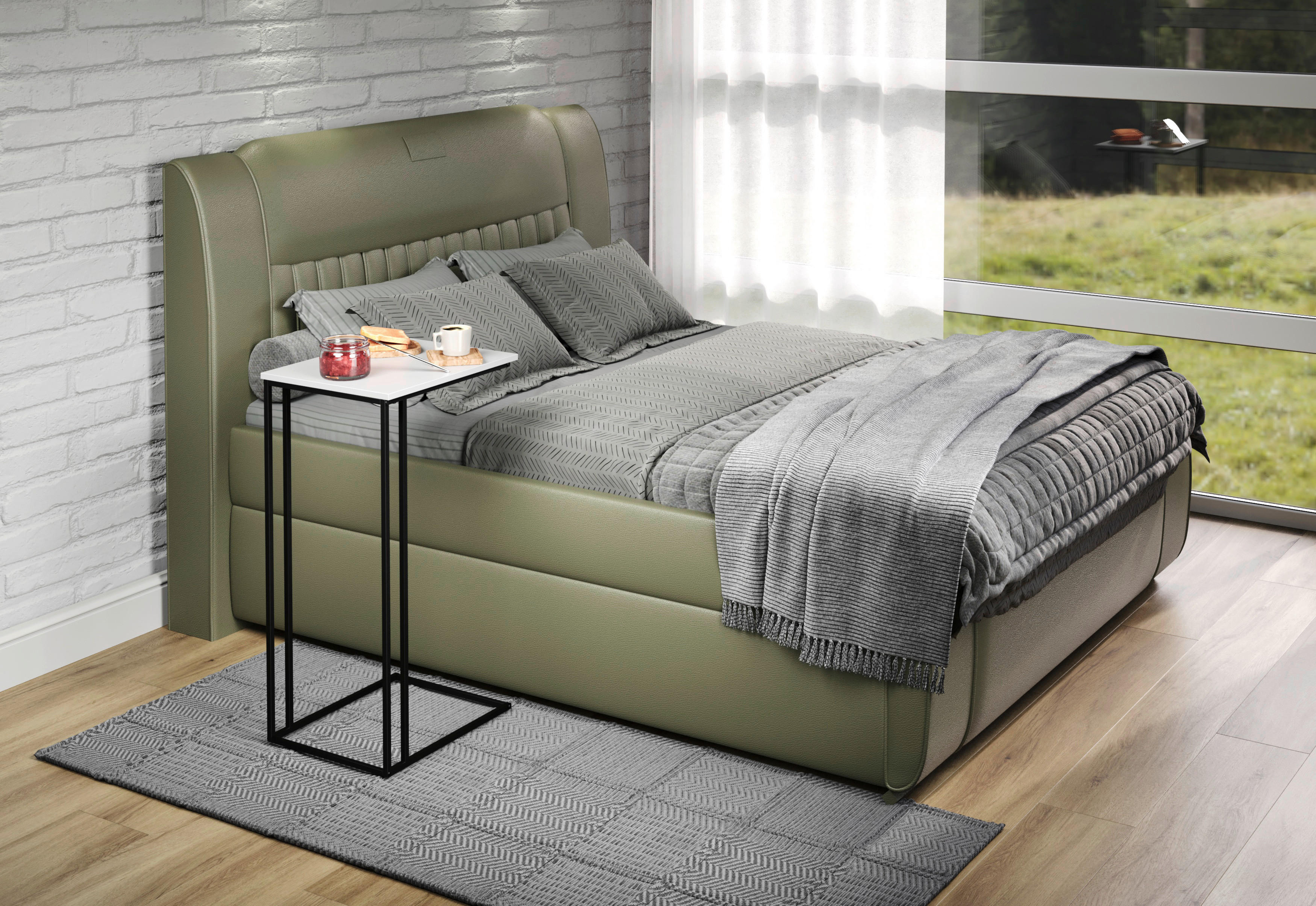 Beistelltisch Strike  B/H/T: ca. 50x91x40 cm Strike - weiß/schwarz (50,00/91,00/40,00cm)