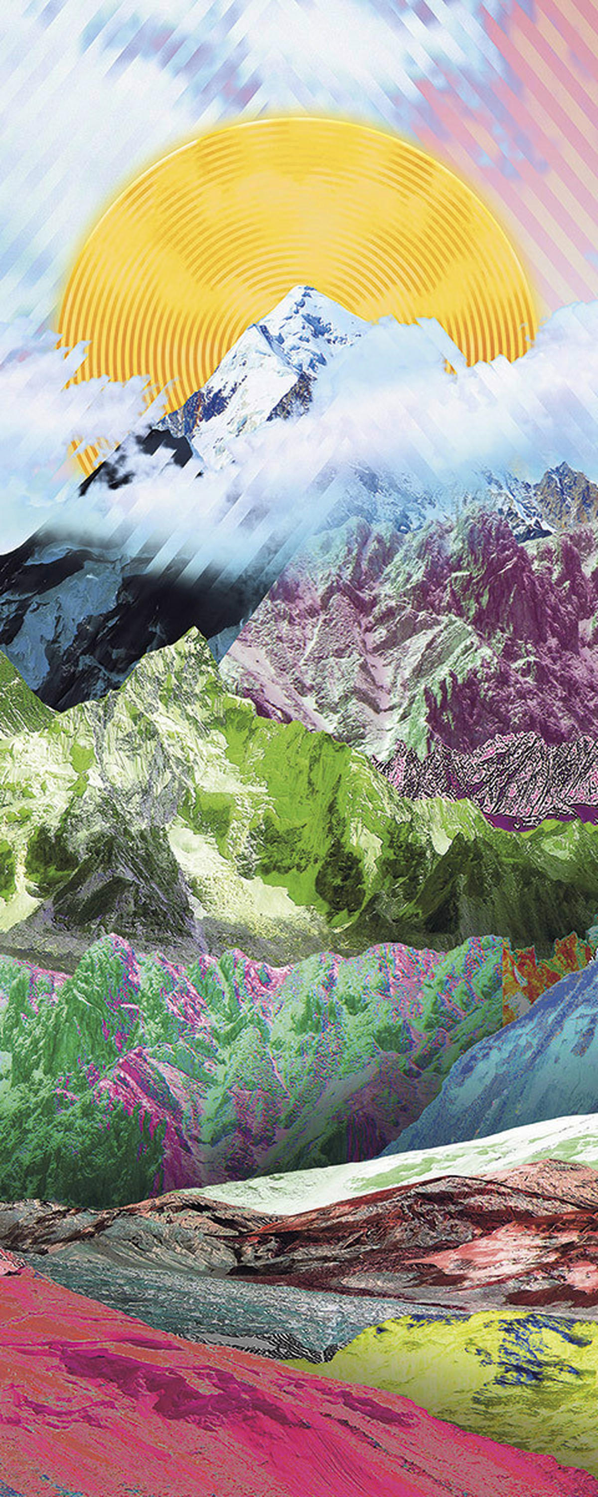 Komar Fototapete Mountain Top Panel B/L: ca. 100x250 cm Mountain Top Panel - (100,00/250,00cm) - Komar