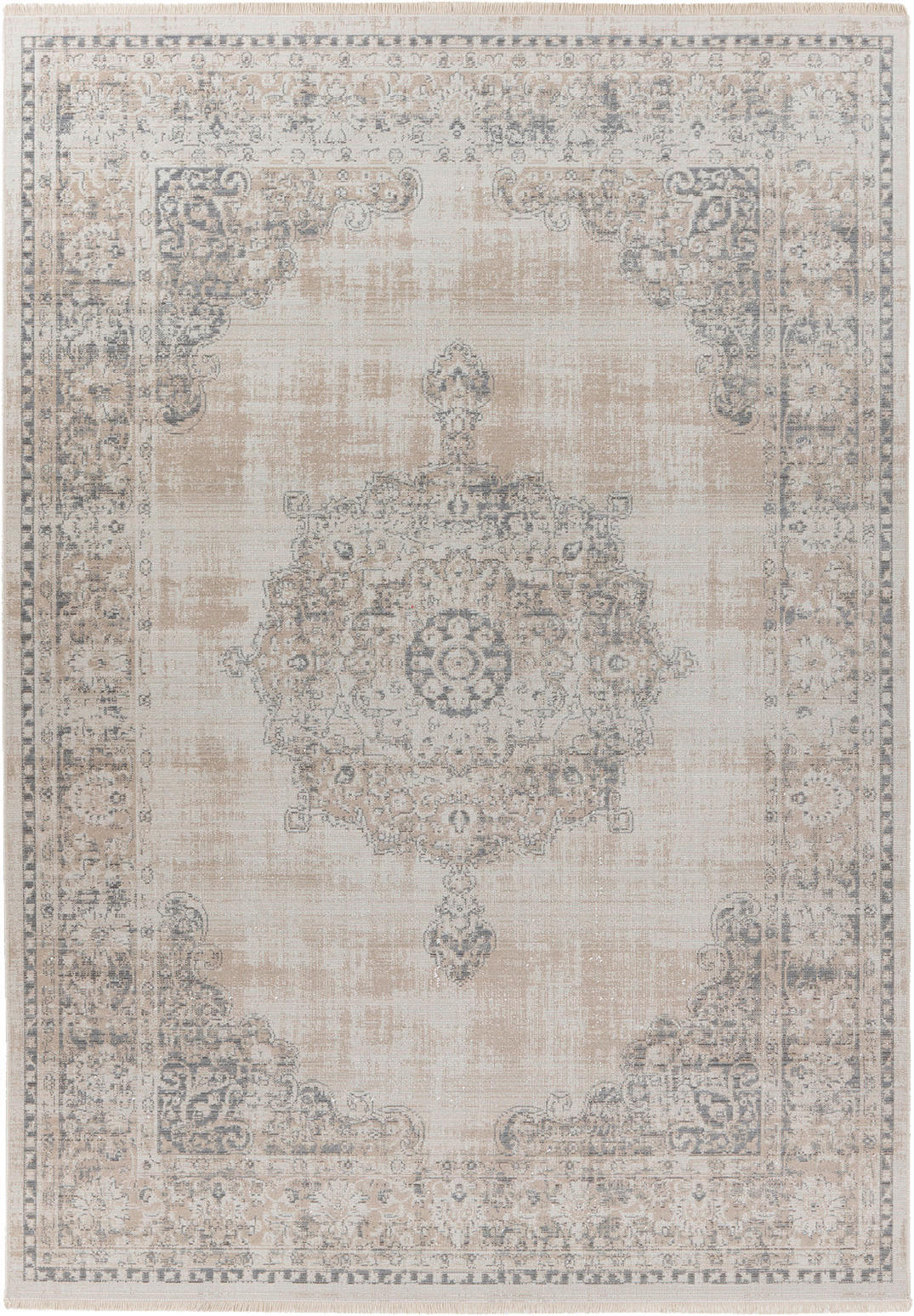 Kayoom Kurzflorteppich Milan 125 grau B/H/L: ca. 80x0,5x150 cm Milan 125 - grau (150,00/80,00/0,50cm) - Kayoom