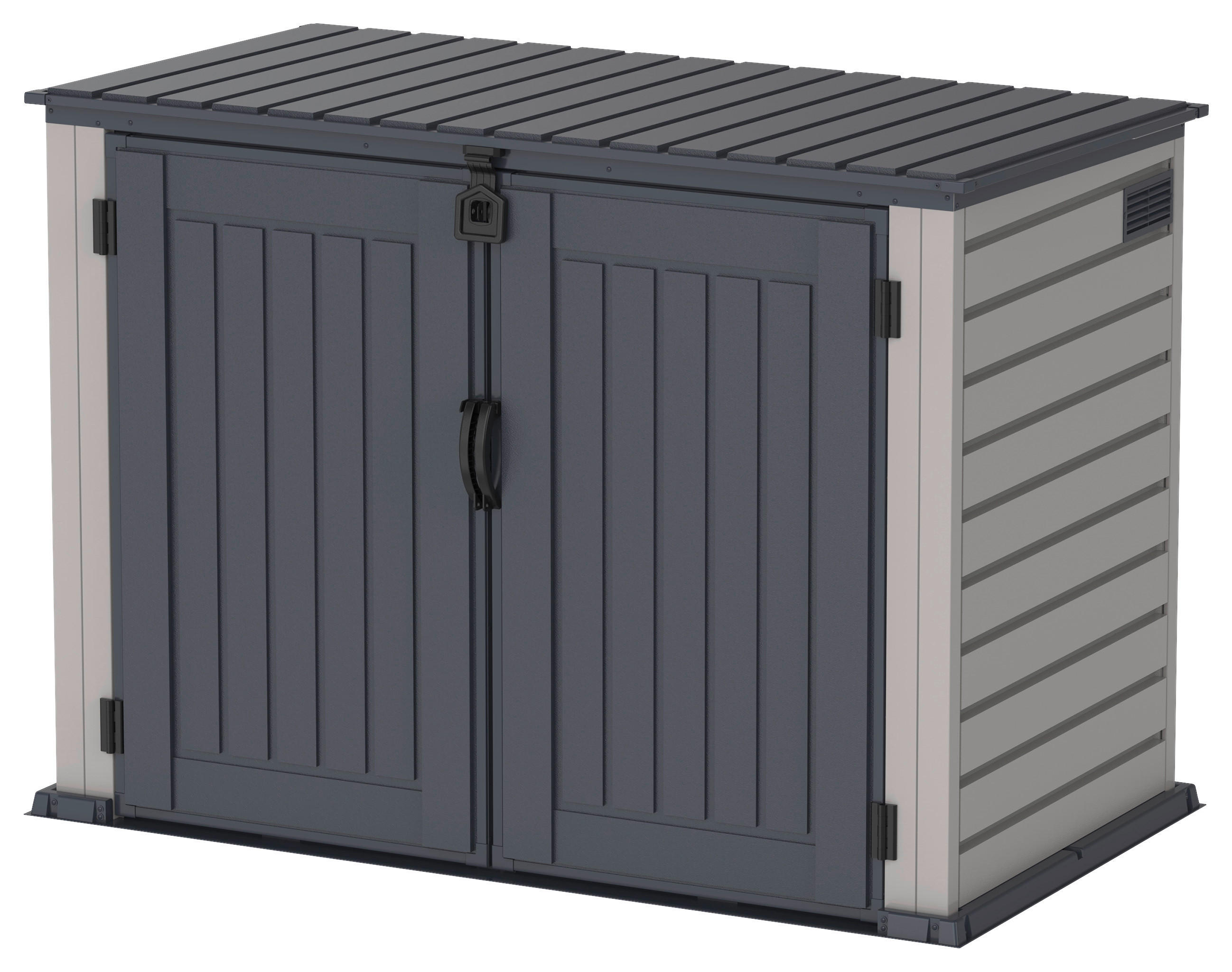 VCM Mülltonnenbox 3er StoreAway grau Kunststoff B/H/L: ca. 124x190x108 cm StoreAway - grau (108,00/124,00/190,00cm) - VCM