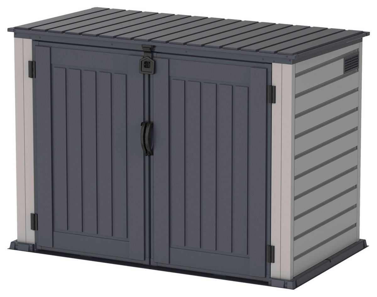 VCM Mülltonnenbox 3er StoreAway grau Kunststoff B/H/L: ca. 124x190x108 cm StoreAway - grau (108,00/124,00/190,00cm) - VCM