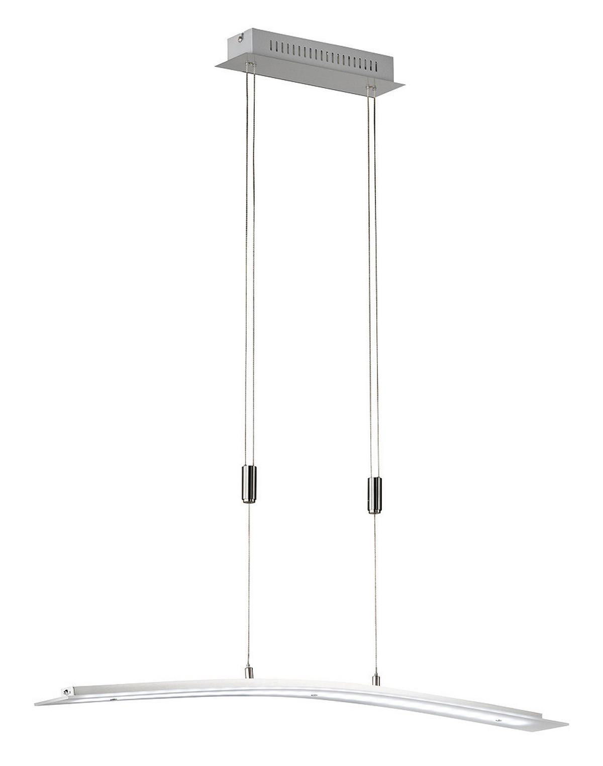 Fischer & Honsel LED-Pendelleuchte 60162 Chrom nickel matt Acryl Metall B/H/T: ca. 90x150x9 cm 1.0 Brennstellen Metis - nickel matt/Chrom (90,00/150,00/9,00cm) - Fischer & Honsel
