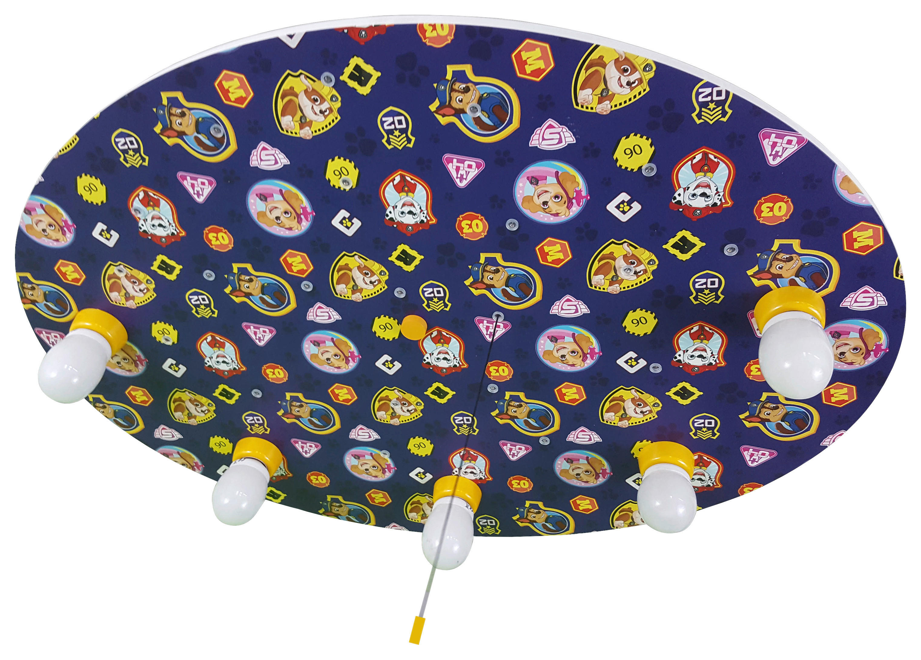 Niermann Deckenleuchte Paw Patrol 797 bunt blau MDF Kunststoff B/H/T: ca. 53x7x71 cm E14 5 Brennstellen Paw Patrol - blau/bunt (53,00/7,00/71,00cm) - Niermann