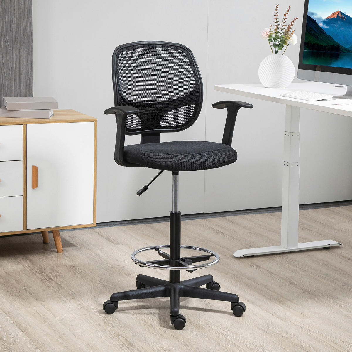 Stuhl 921-598 schwarz 921-598 - schwarz (60,00/132,00/56,00cm) - Vinsetto