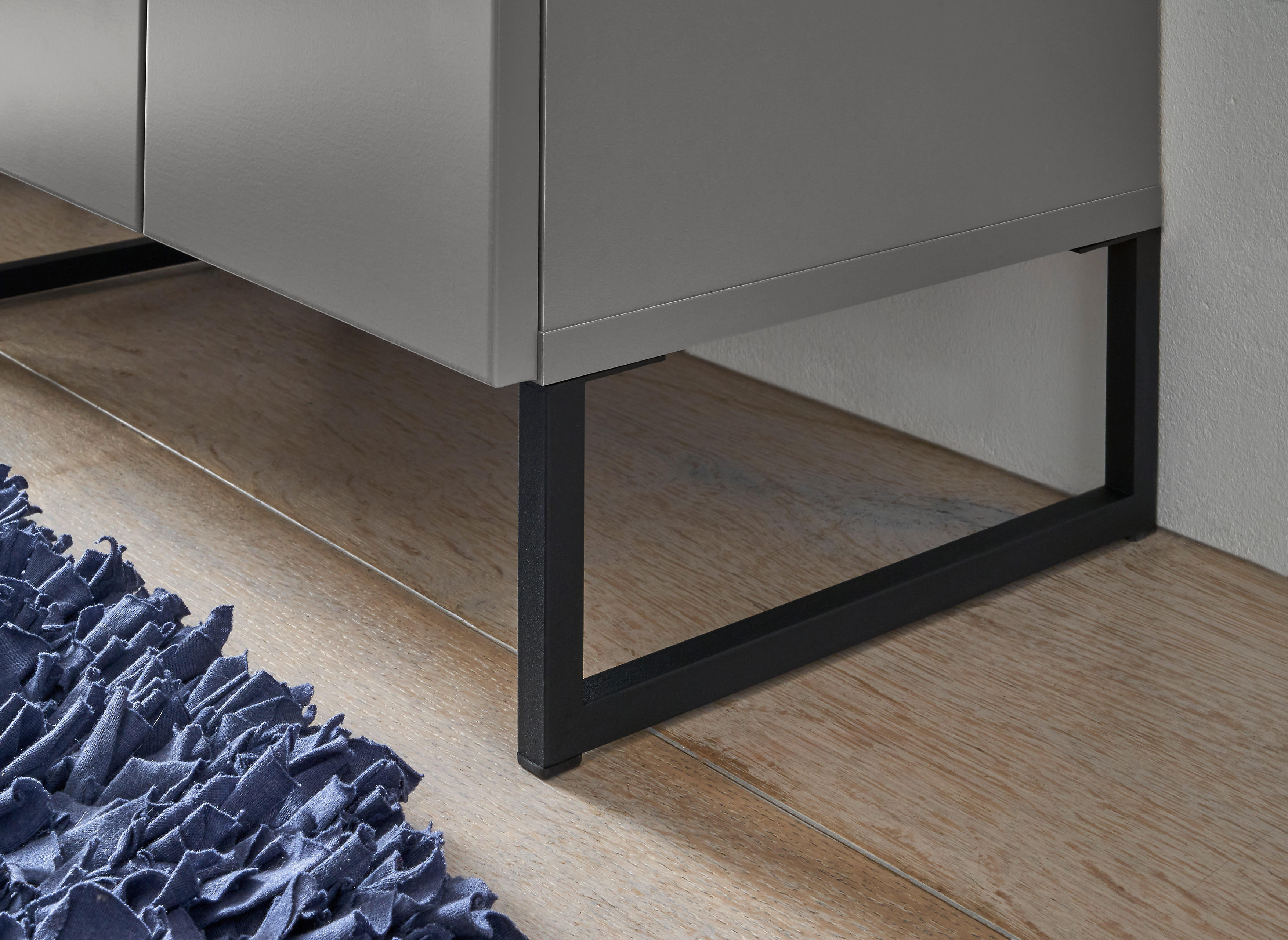 Waschbeckenunterschrank Denver grau matt Eiche Evoke Coast Nachbildung B/H/T: ca. 80x60x35 cm Denver - Eiche/grau (80,00/60,00/35,00cm)