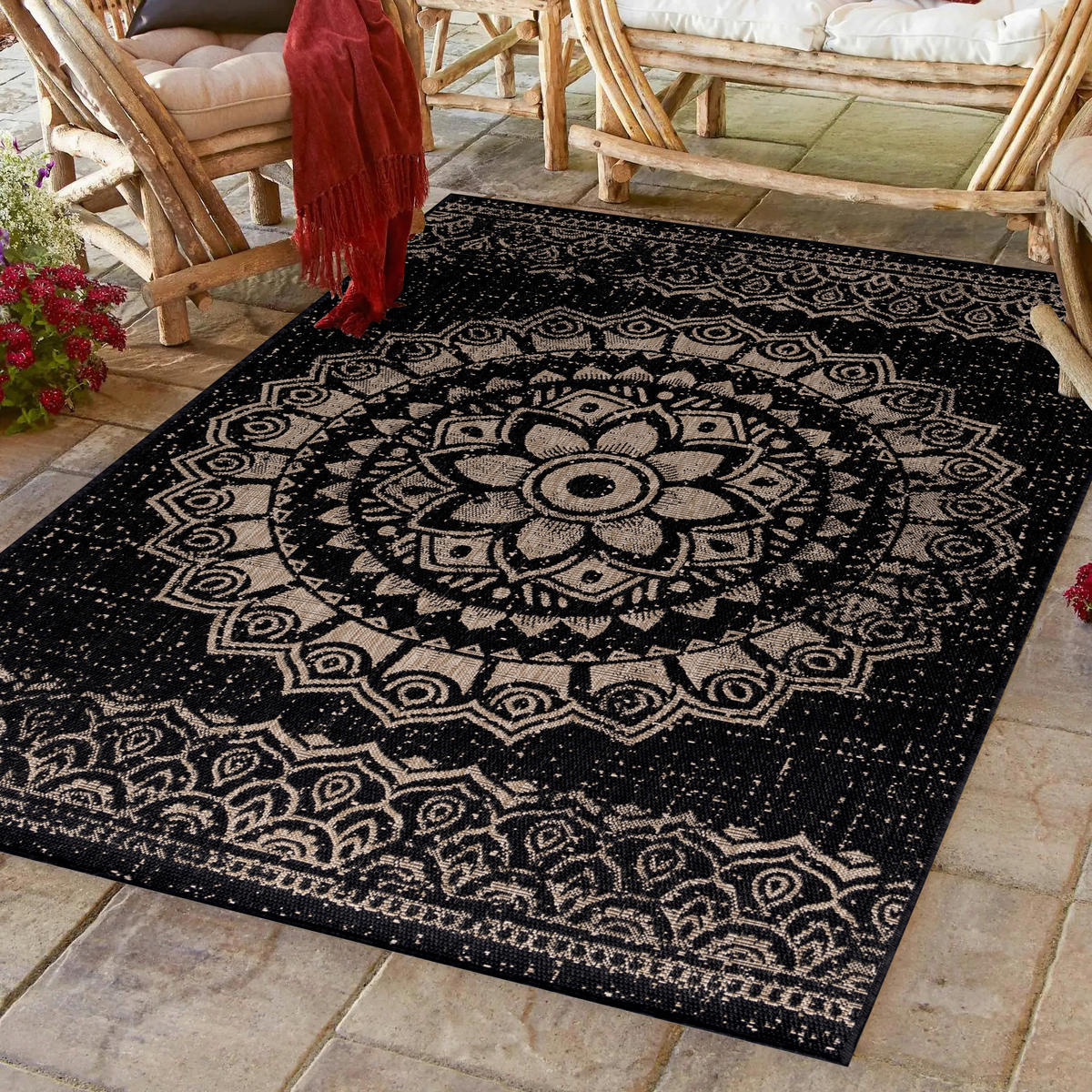 Ayyildiz Teppich SUNNY schwarz B/L: ca. 120x170 cm SUNNY - schwarz (120,00/170,00cm) - Ayyildiz