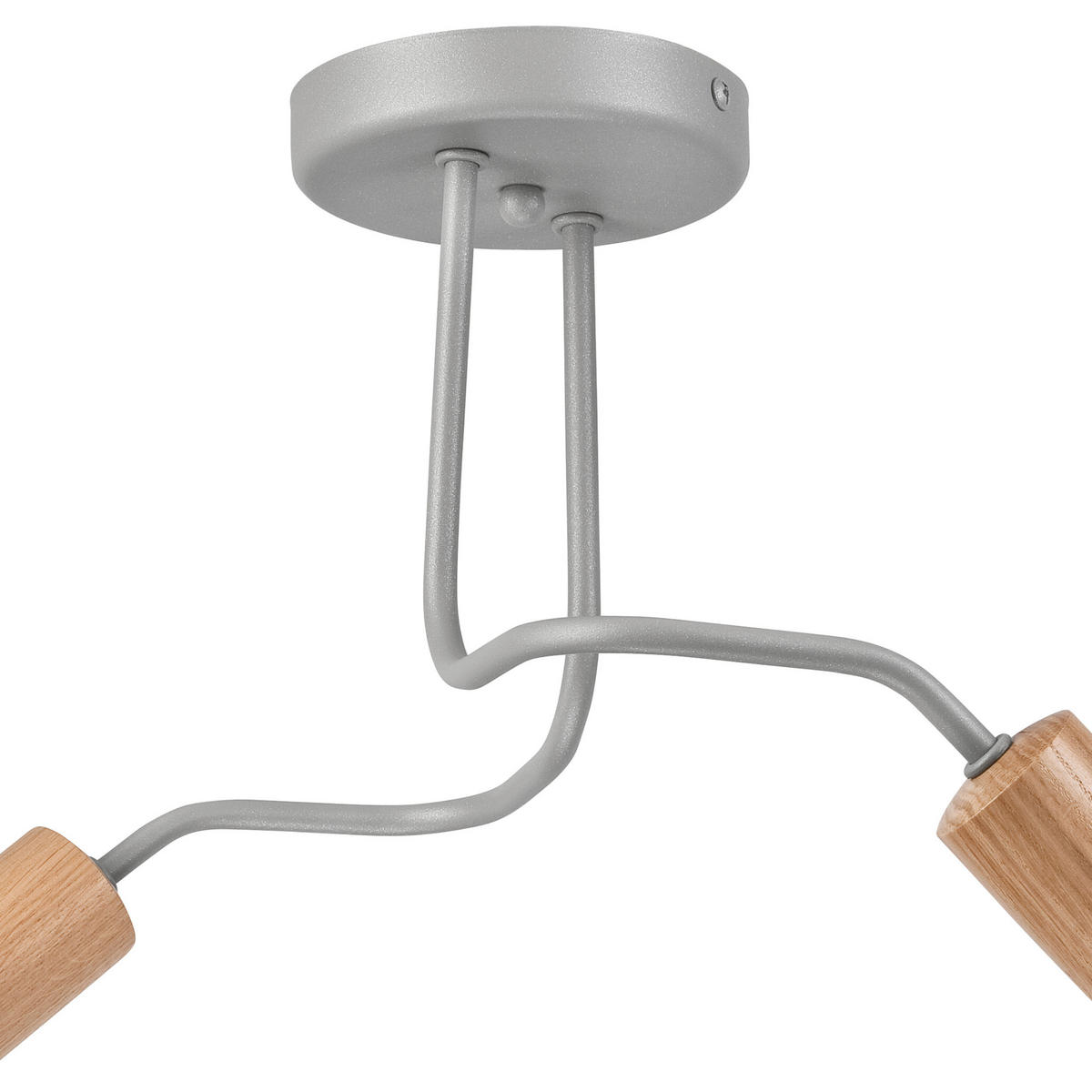 Lamkur Deckenleuchte braun Stahl Glas B/H/L: ca. 45x26x45 cm E27 2 Brennstellen CONOR - braun (45,00/45,00/26,00cm) - Lamkur