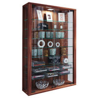 Vitrine Vitrosa Mini nussbaum Nachbildung Holzwerkstoff Glas B/H/T: ca. 59x90x18 cm Vitrosa Mini - nussbaum (59,00/90,00/18,00cm) - VCM Möbel