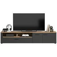 TV-Lowboard Esteban anthrazit Eiche Evoke Coast Nachbildung B/H/T: ca. 210x43x41 cm Esteban - Eiche/anthrazit (210,00/43,00/41,00cm)