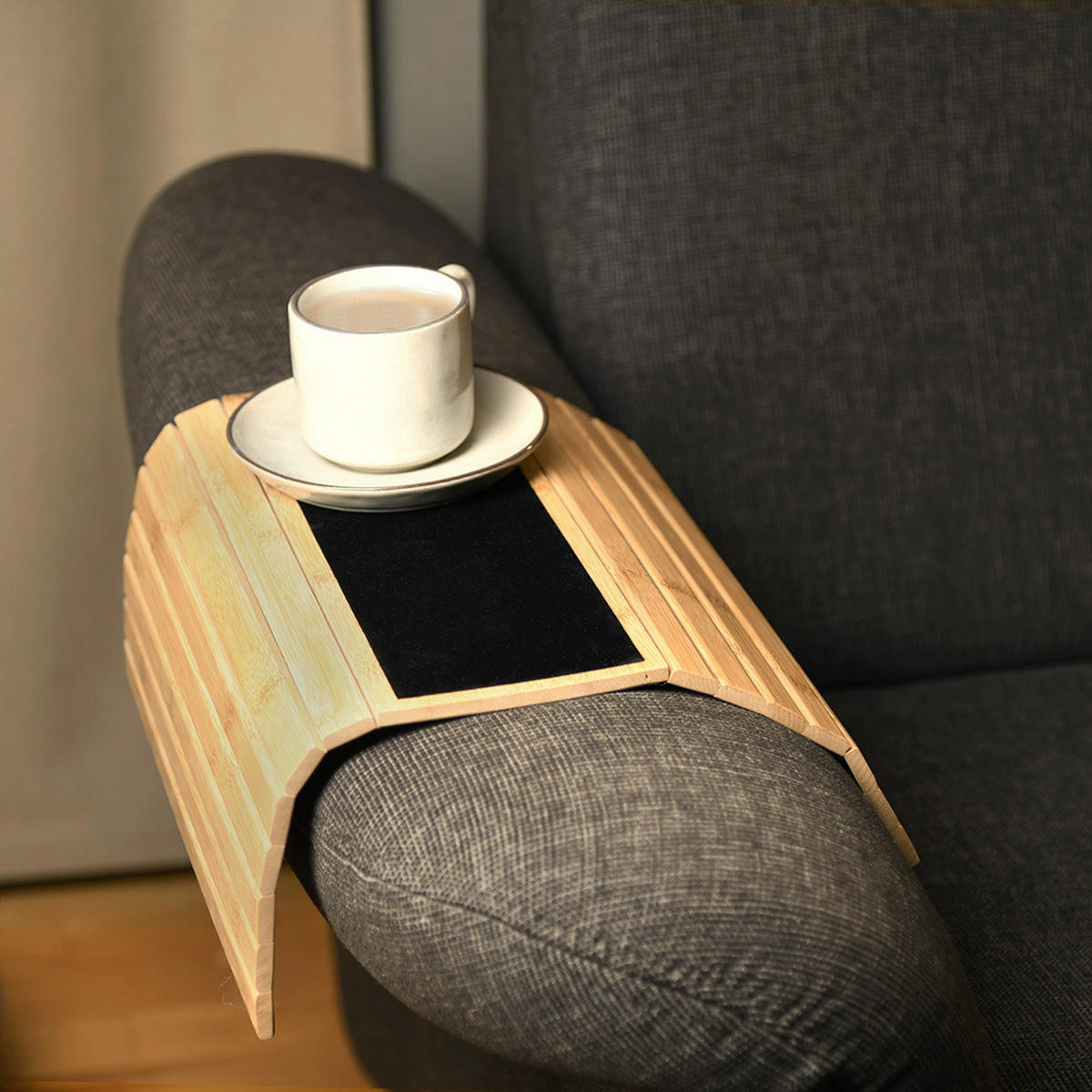 Kesper Tablett natur Bambus B/H/L: ca. 32x0,7x42 cm Sofatablett-/u.Ablage - natur (42,00/32,00/0,70cm) - Kesper