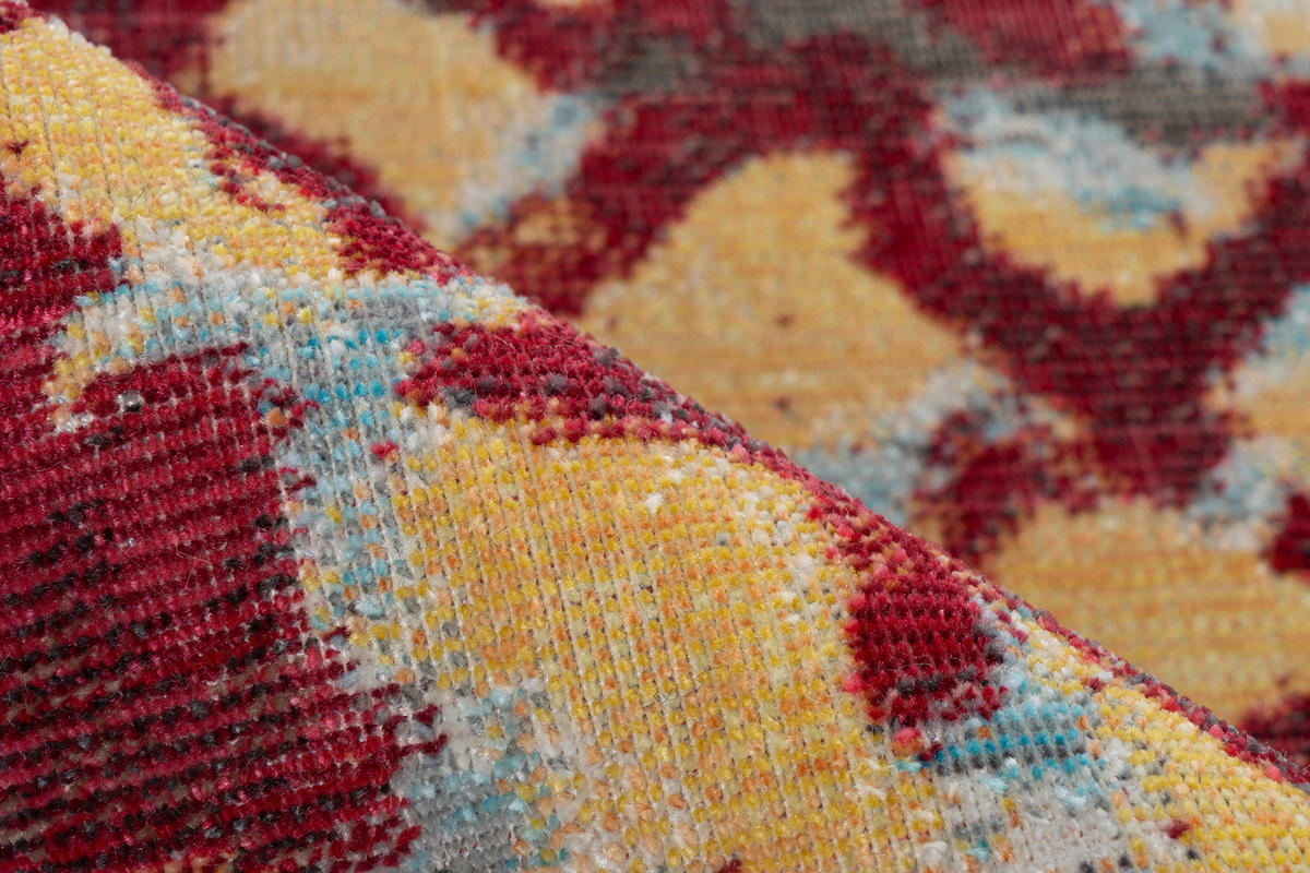 Kayoom Kurzflorteppich Milan 425 mehrfarbig B/H/L: ca. 80x0,5x150 cm Milan 425 - rot/mehrfarbig (150,00/80,00/0,50cm) - Kayoom