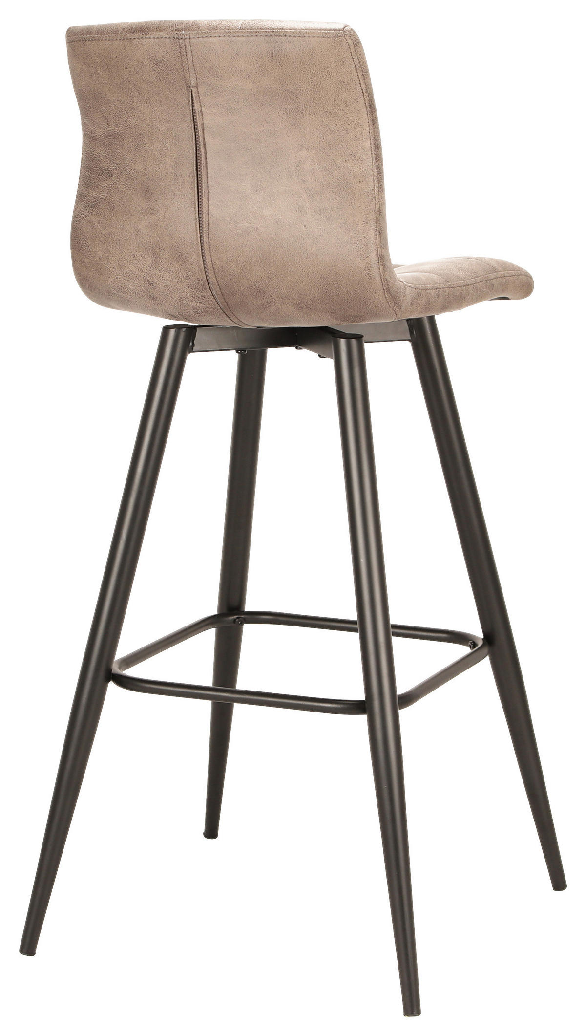 Barhocker SIMONE  2er-Set braun Vintage schwarz Stoff Metall B/H/T: ca. 42x103x51 cm SIMONE  2er-Set - braun/schwarz (42,00/103,00/51,00cm) - byLIVING