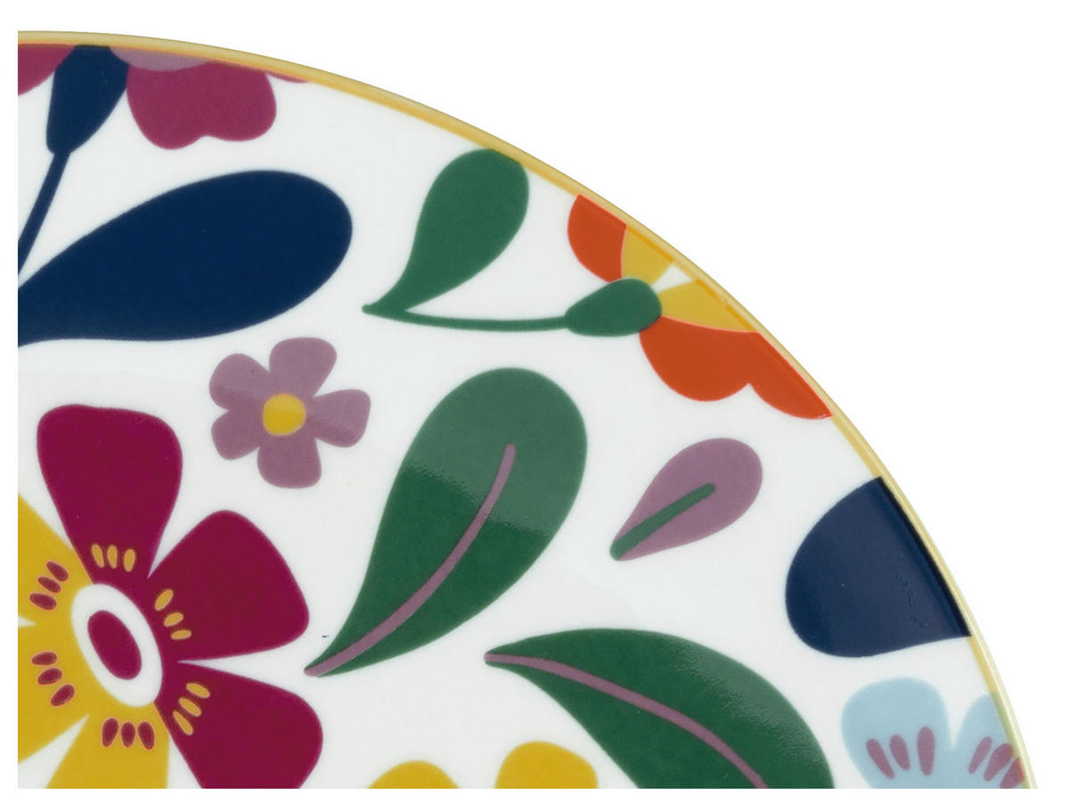 CreaTable Teller-Set Folklore bunt Steinzeug Folklore - bunt - CreaTable