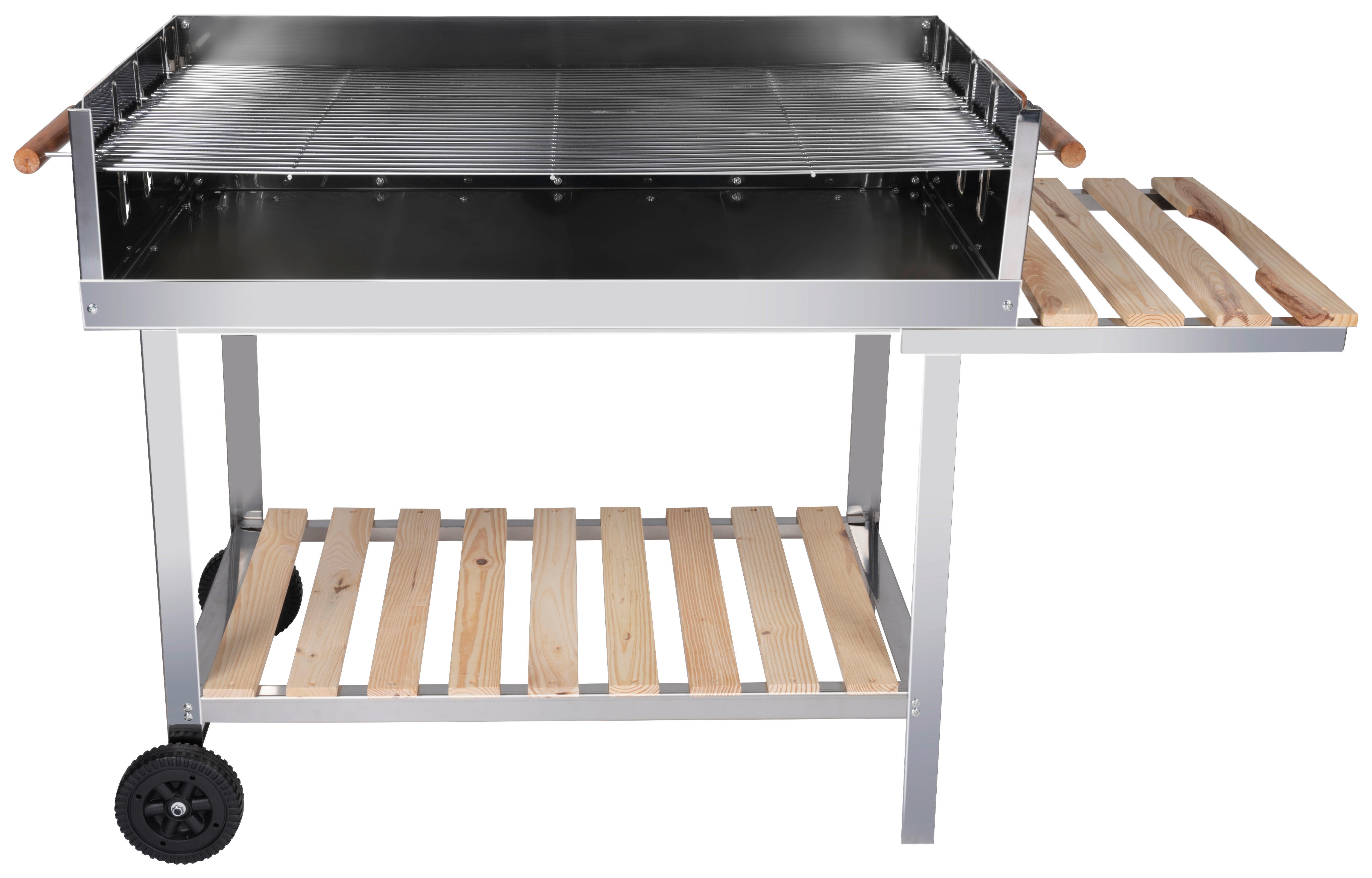 BBQ Collection Holzkohlegrill Edelstahl B/H/L: ca. 56x85x98 cm Holzkohlegrill_BBQ - Edelstahloptik (98,00/56,00/85,00cm) - BBQ Collection