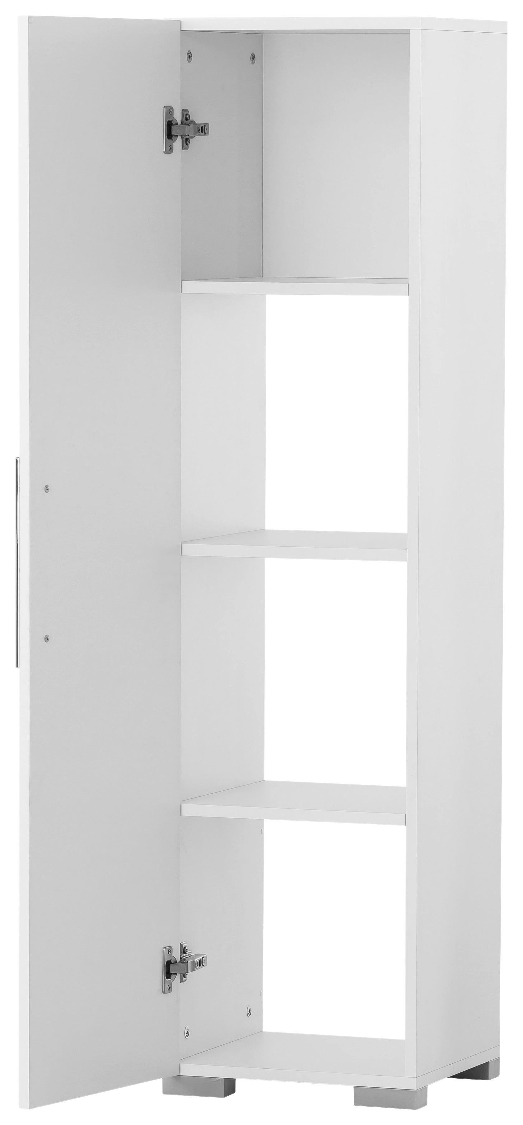 Midischrank Carlos perlweiß Optik B/H/T: ca. 36,3x142,7x34,7 cm Carlos - (36,30/142,70/34,70cm) - Möbelpartner