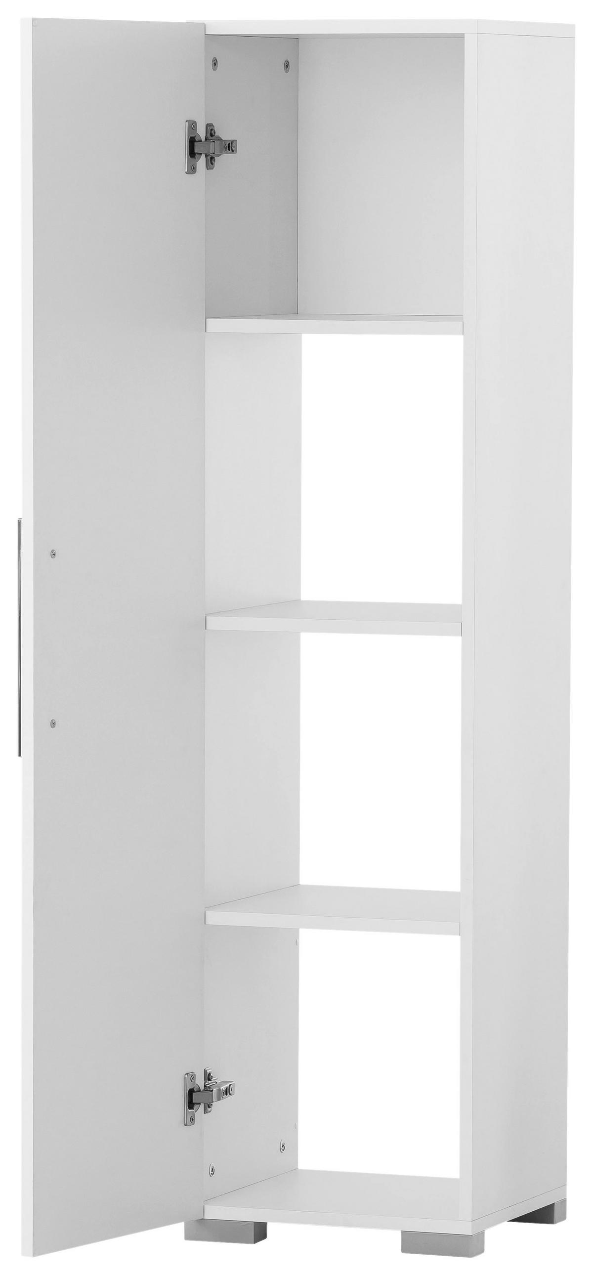 Midischrank Carlos perlweiß Optik B/H/T: ca. 36,3x142,7x34,7 cm Carlos - (36,30/142,70/34,70cm) - Möbelpartner