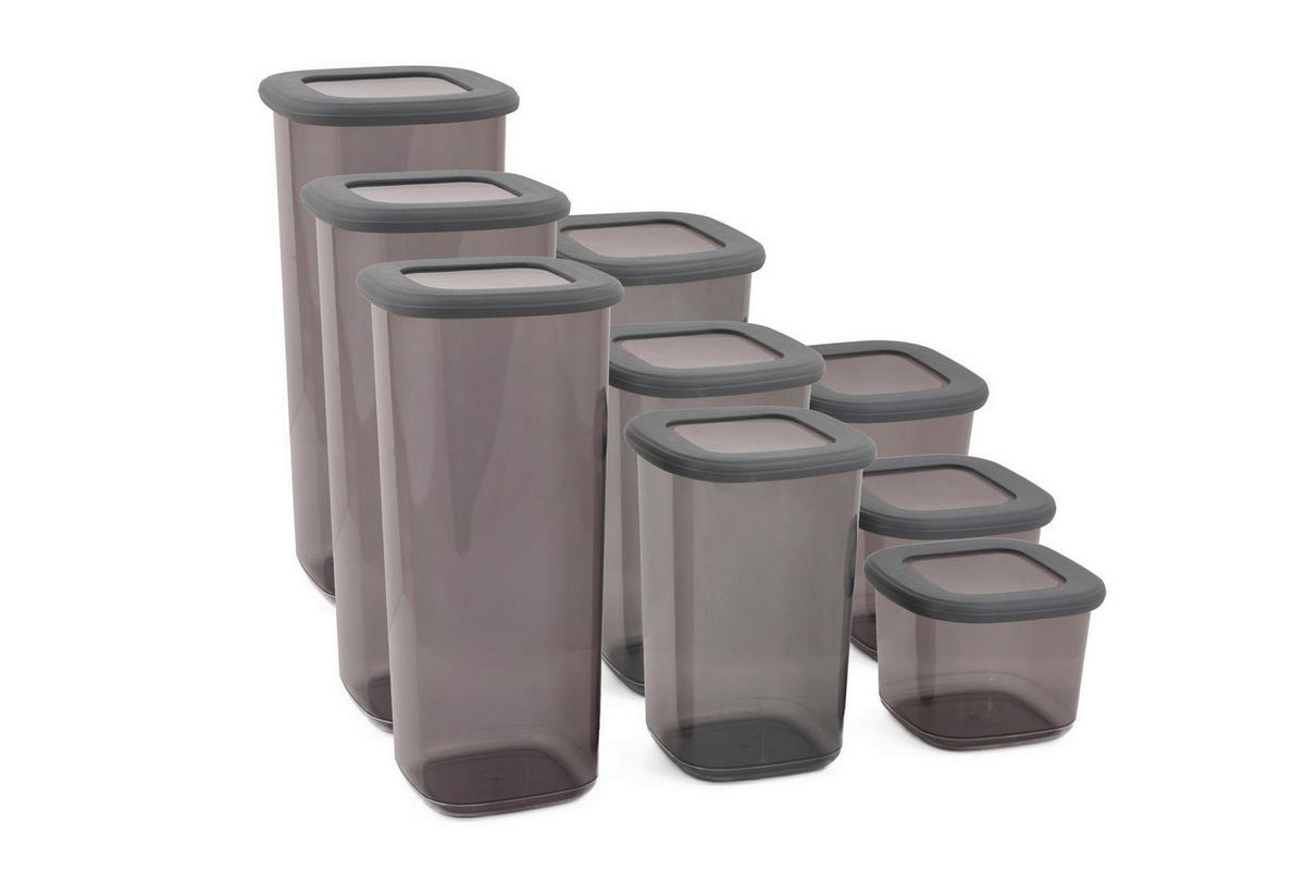 HermiaConcept Vorratsdosenset 9-tlg. anthrazit 9-tlg. - anthrazit - HermiaConcept