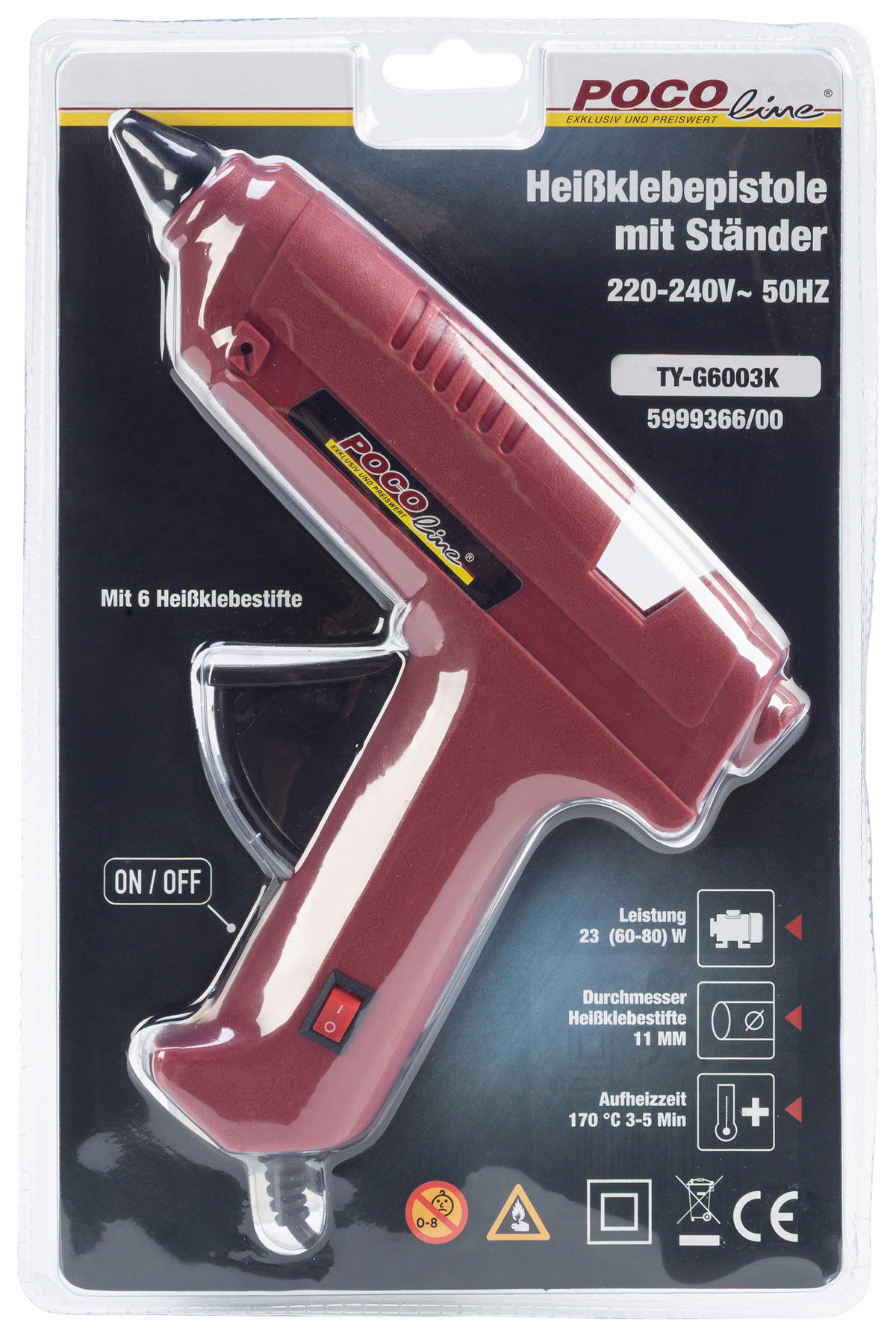 POCOline Heißklebepistole TY-G6003K ca. 23 W Heißklebepistole - POCOline