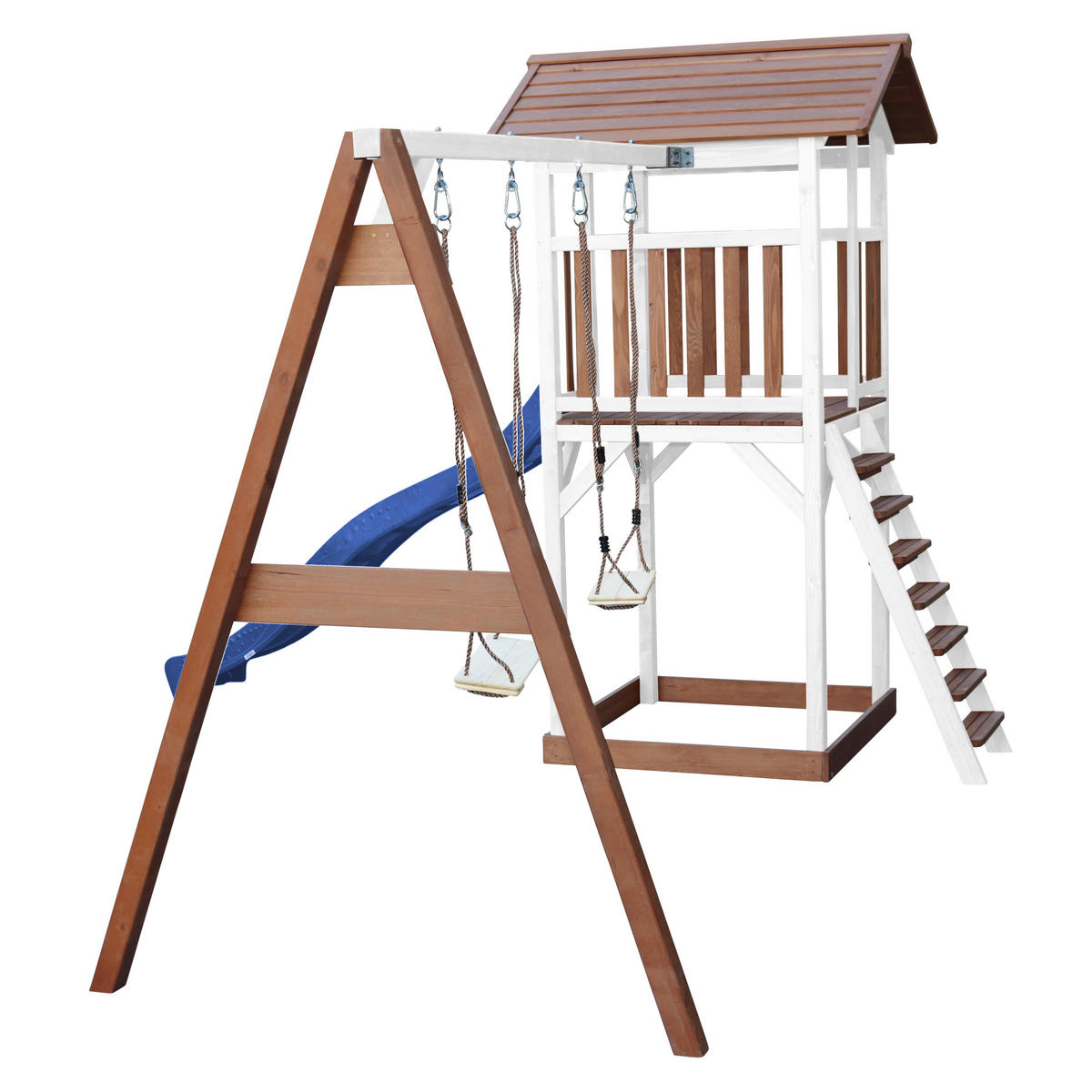 AXI Spielturm Beach Tower braun B/H/L: ca. 357x242x349 cm Beach Tower - braun/blau (349,00/357,00/242,00cm) - AXI