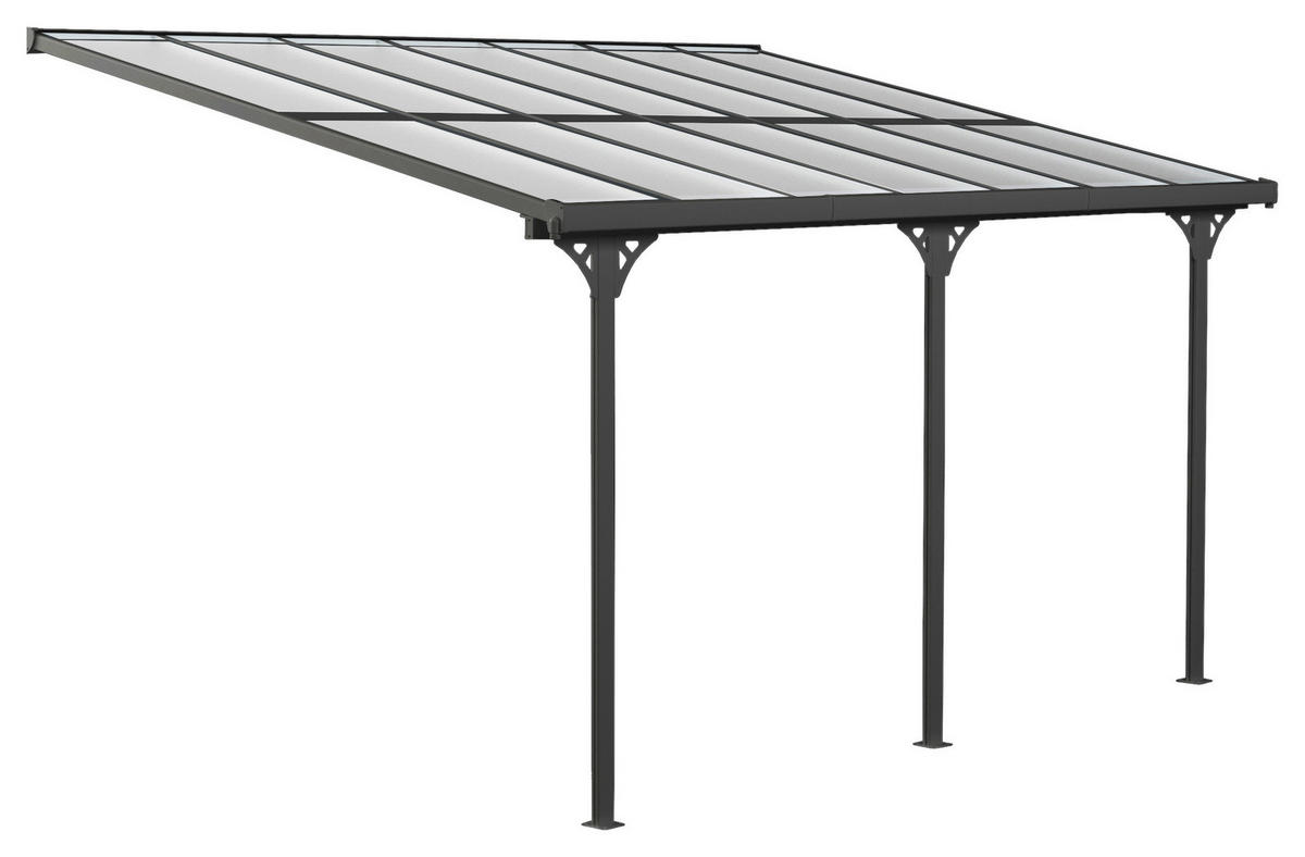 Westmann Terrassenüberdachung Bruce grau Aluminium B/H/T: ca. 434x269x300 cm Bruce - grau (434,00/269,00/300,00cm) - Westmann