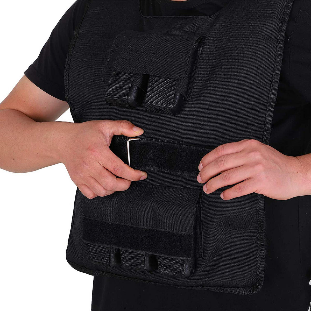 HOMCOM Trainingsweste schwarz Eisen Trainingsweste - schwarz - HOMCOM