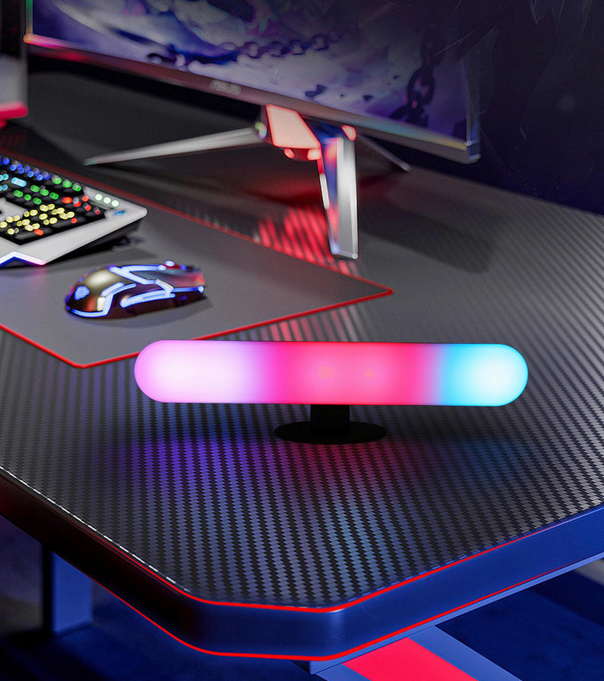 Nolo RGB-Tischleuchte B/H/L: ca. 7,4x26,5x7,4 cm RGB-Tischleuchte_Ambi - (7,40/7,40/26,50cm) - Nolo