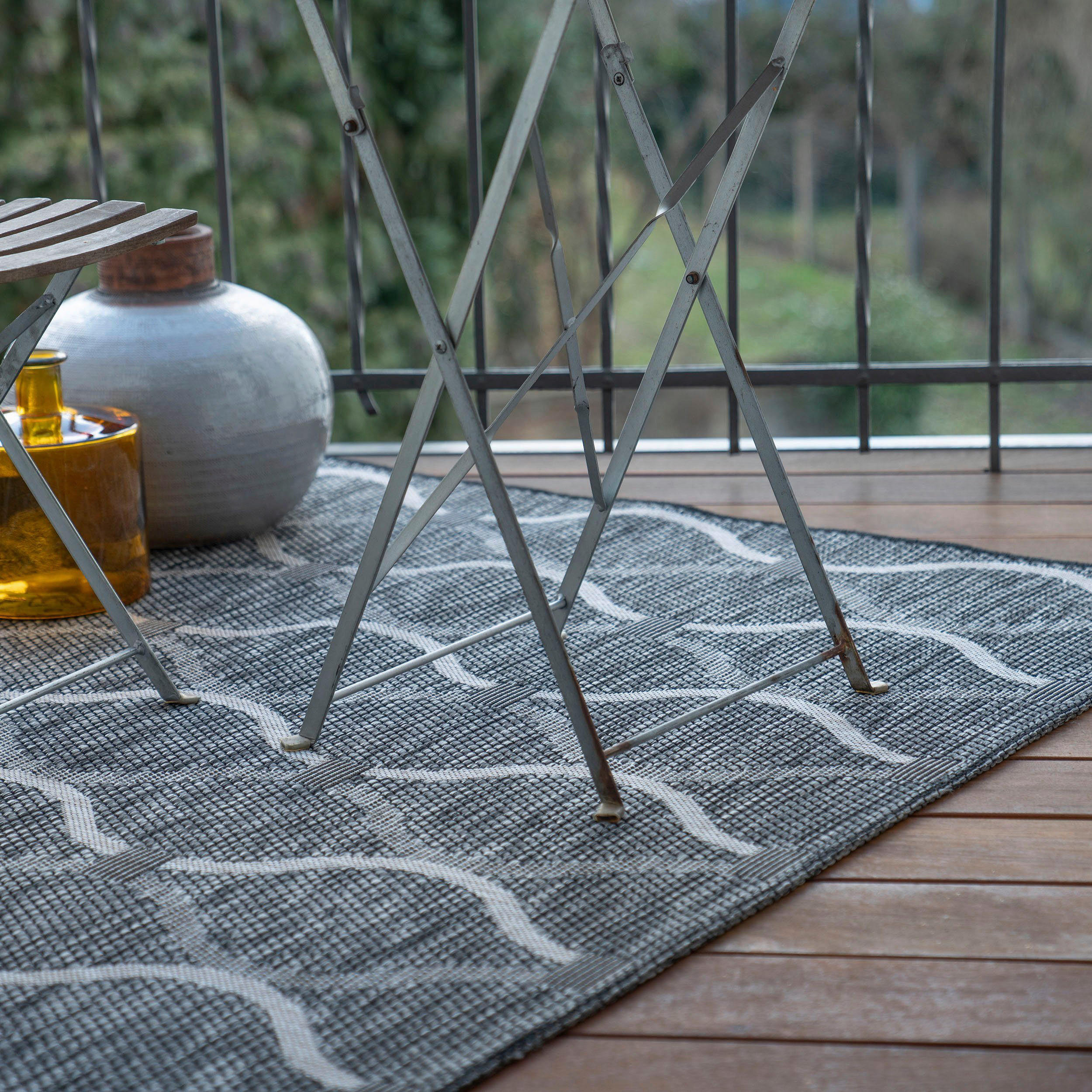 Obsession Teppich My Outdoor grau B/L: ca. 120x170 cm My Outdoor - grau (120,00/170,00cm) - Obsession
