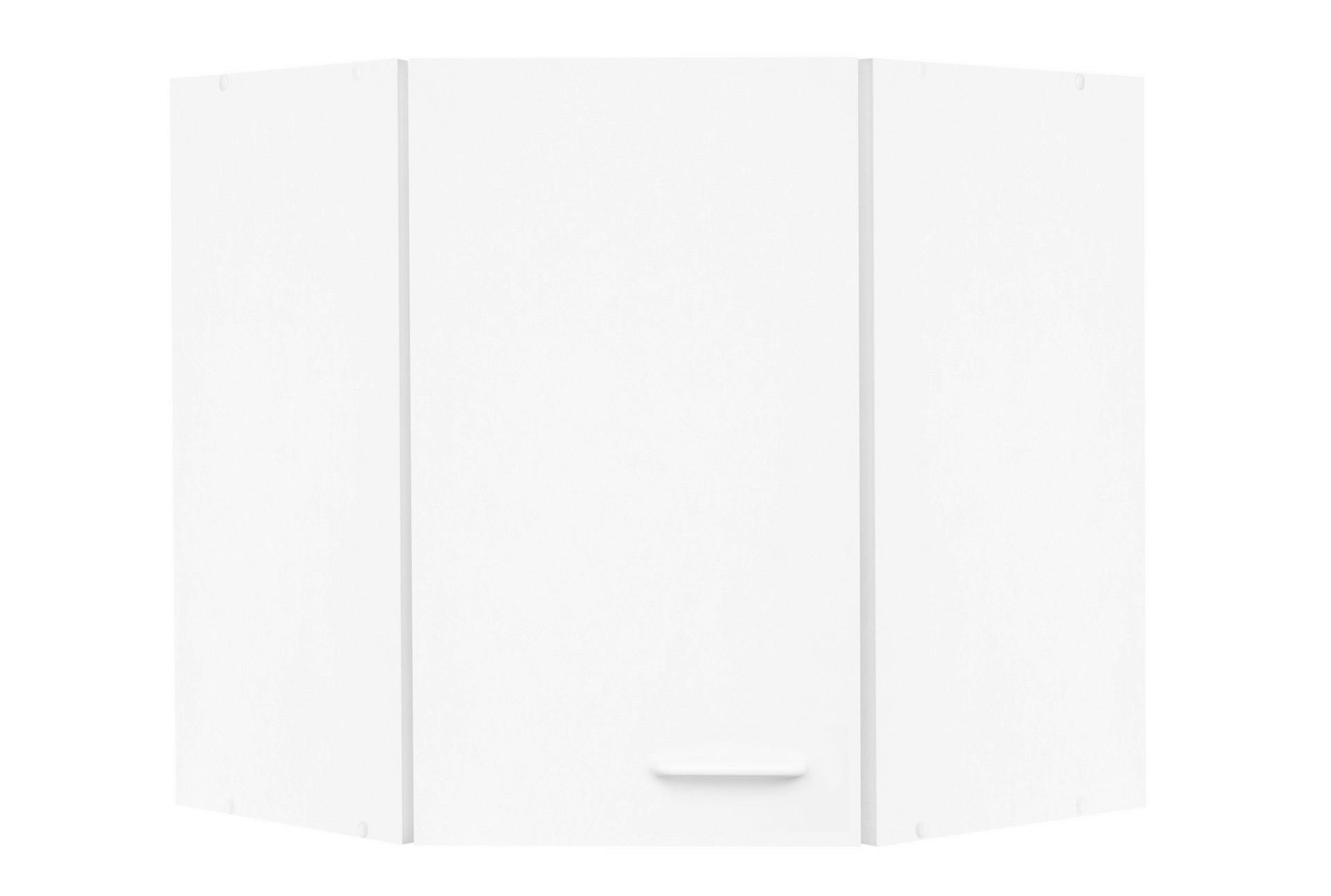 Eckhängeschrank weiß matt B/H/T: ca. 60x53x35 cm Top_Eckhänger - weiß (60,00/53,00/35,00cm)