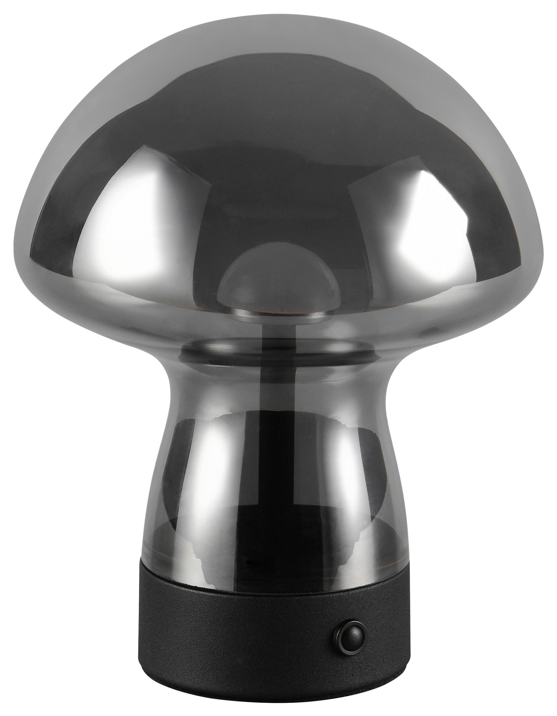 Reality LED Tischleuchte DOOLEY Rauch Glas H: ca. 18 cm 1 Brennstellen Dooley - Rauch (18,00cm) - Reality