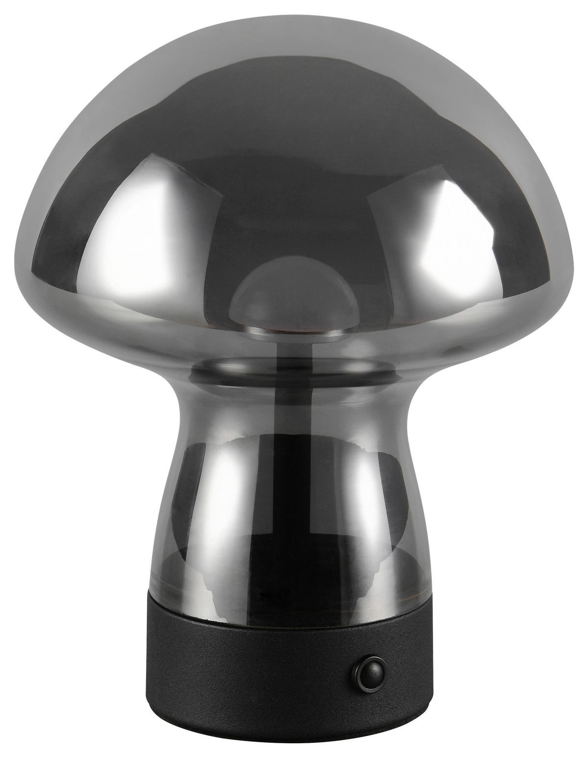 Reality LED Tischleuchte DOOLEY Rauch Glas H: ca. 18 cm 1 Brennstellen Dooley - Rauch (18,00cm) - Reality