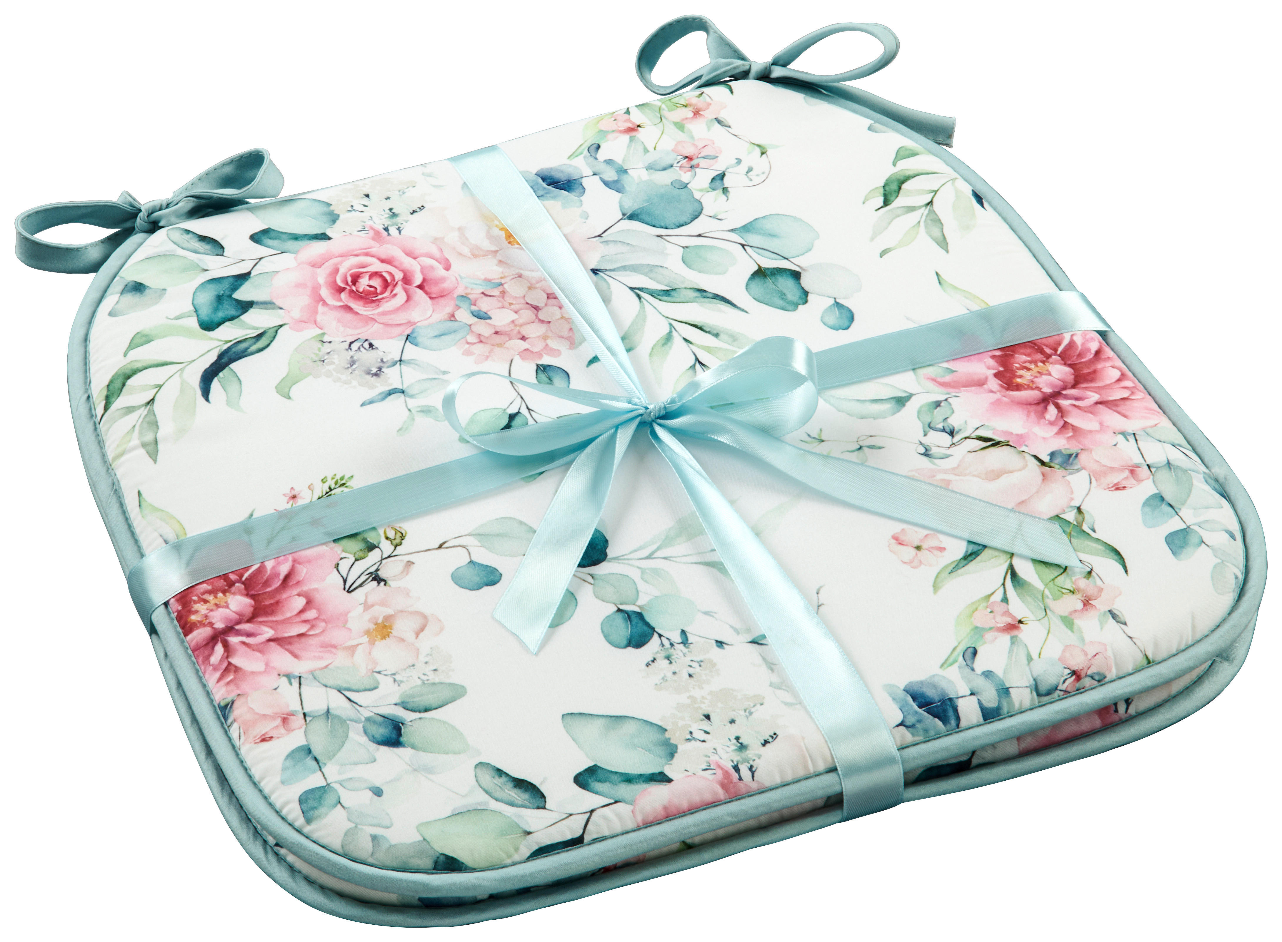 Stuhlkissen Stuhlkissen_2erPack Blumen - hellgrün (38,00/38,00cm) - POCOline