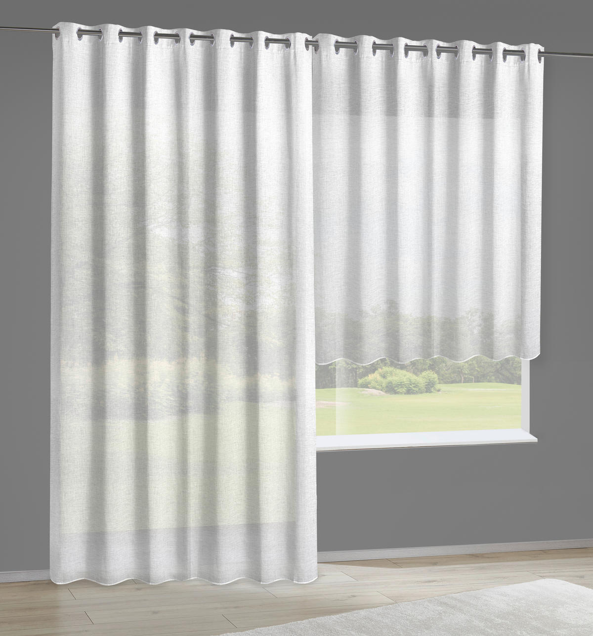 POCOline Fertigstore Cleo weiß B/L: ca. 300x245 cm Cleo - weiß (300,00/245,00cm) - POCOline