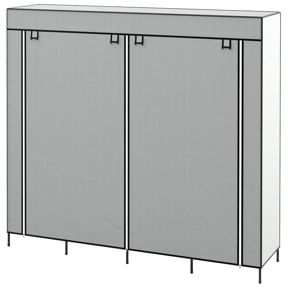 HOMCOM Kleiderschrank dunkelgrau Polypropylen B/H/L: ca. 42,5x166x169,5 cm Stoffschrank - dunkelgrau (169,50/42,50/166,00cm) - HOMCOM