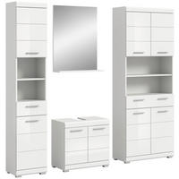 Badezimmer-Set Scout weiß weiß Hochglanz B/H/T: ca. 186x191x34 cm Scout - weiß (186,00/191,00/34,00cm) - xonox.home