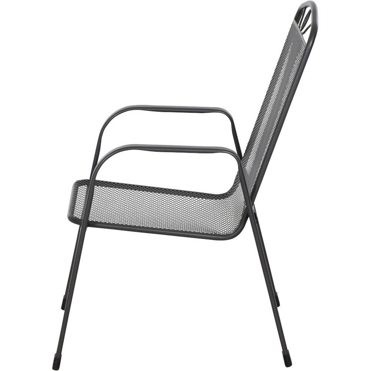 Gardamo Stapelsessel 4er Set ELDA anthrazit Stahl B/H/L: ca. 57x94x75 cm ELDA - anthrazit (75,00/57,00/94,00cm) - Gardamo