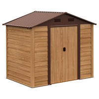 Outsunny Gartenhaus braun B/H/L: ca. 236x208x196 cm Gartenhaus - braun (196,00/236,00/208,00cm) - Outsunny