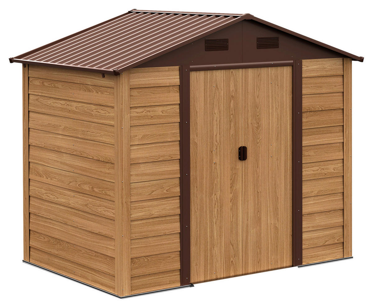 Outsunny Gartenhaus braun B/H/L: ca. 236x208x196 cm Gartenhaus - braun (196,00/236,00/208,00cm) - Outsunny