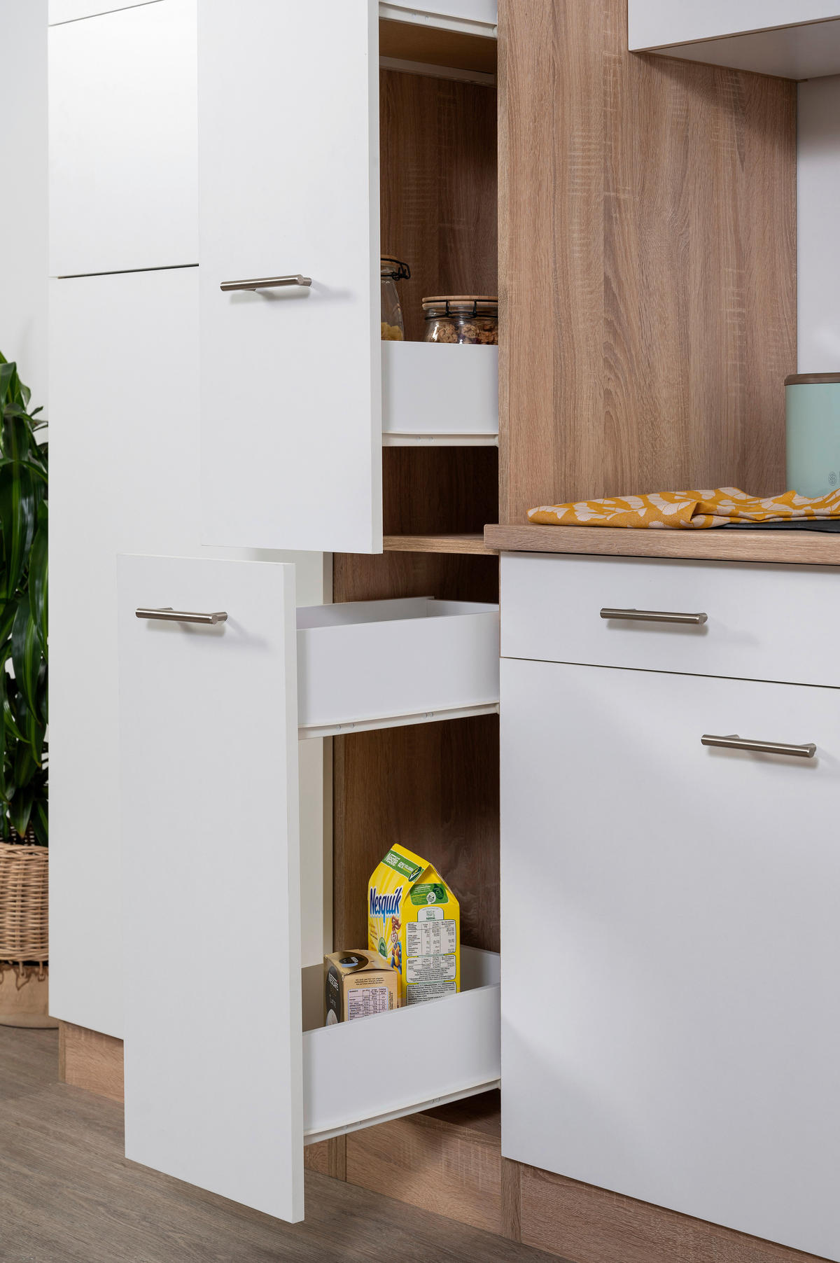 Respekta Küchenblock Economy weiß matt B/H/T: ca. 310x200x60 cm Economy - Eiche/weiß (310,00/200,00/60,00cm) - Respekta