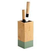 Kesper Messerblock Messerblock - braun/grün (10,00/10,00/23,00cm) - Kesper