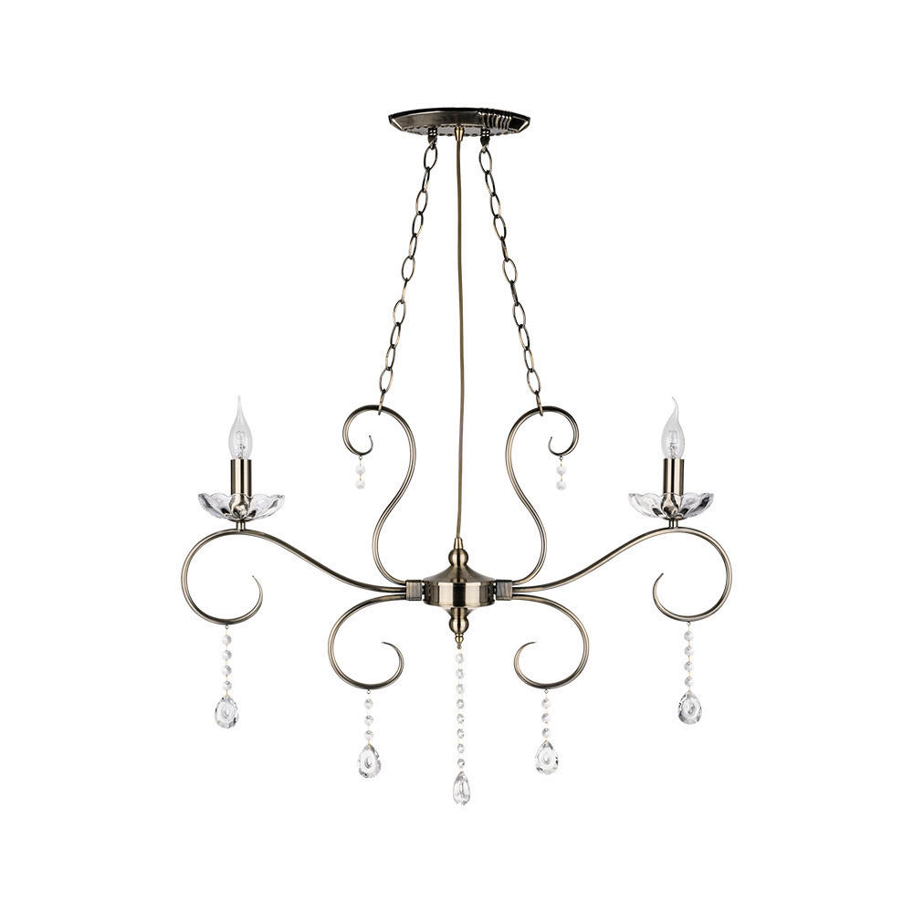 SPOT Light Kronleuchter 5312211 altmessing Metall B/H/T: ca. 98x76x12,5 cm E14 2 Brennstellen Maestra - altmessing (98,00/76,00/12,50cm) - SPOT Light