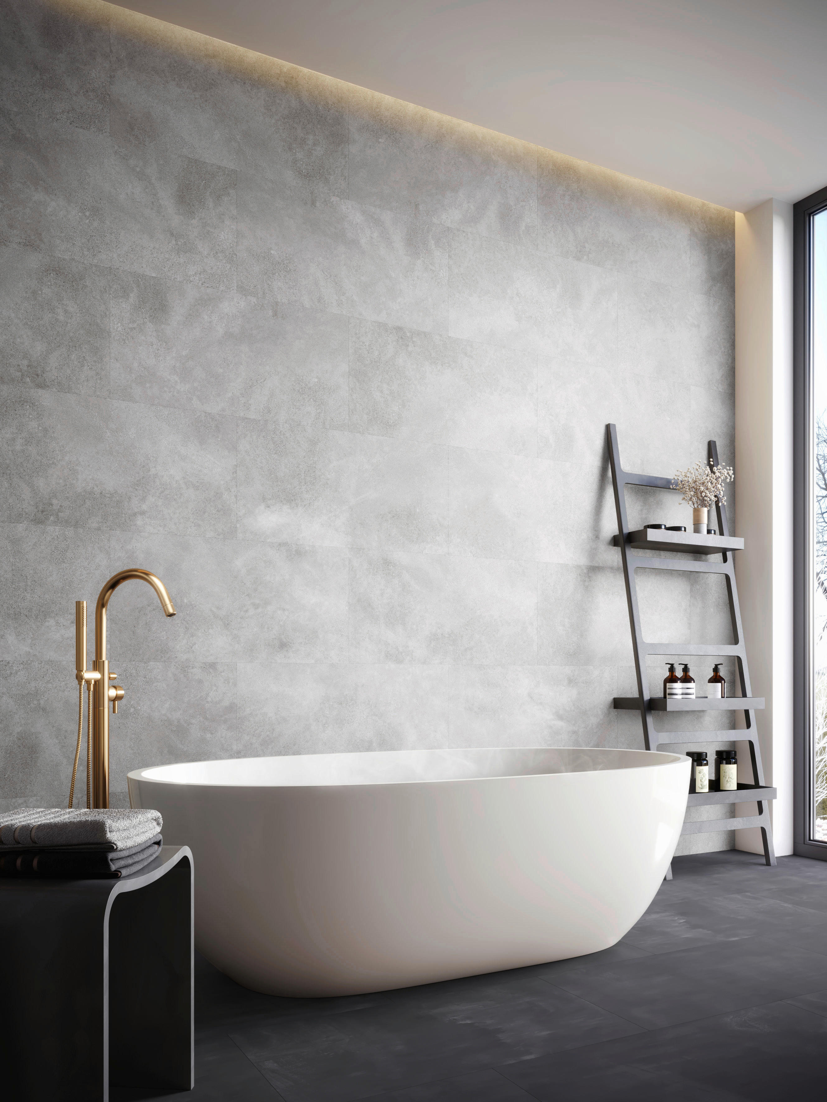 Click-Vinylboden Nebbia ca. 1,92m² im Paket  B/L: ca. 40x80 cm pro Paket Nebbia ca. 1,92m² im Paket - (80,00/40,00/0,40cm)
