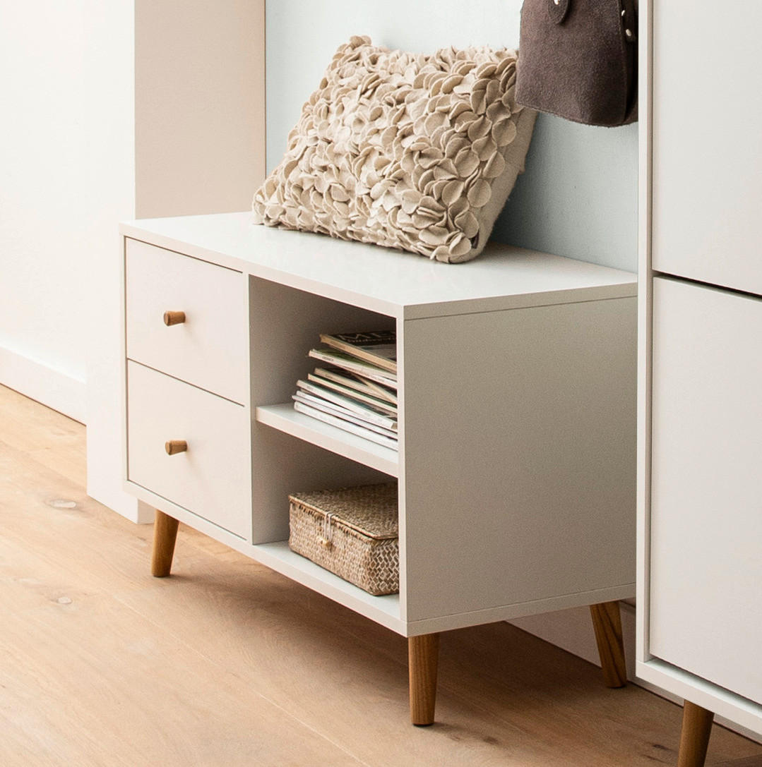 Thumbnail - Bank Bjarne weiß matt B/H/T: ca. 78,9x46,5x33 cm