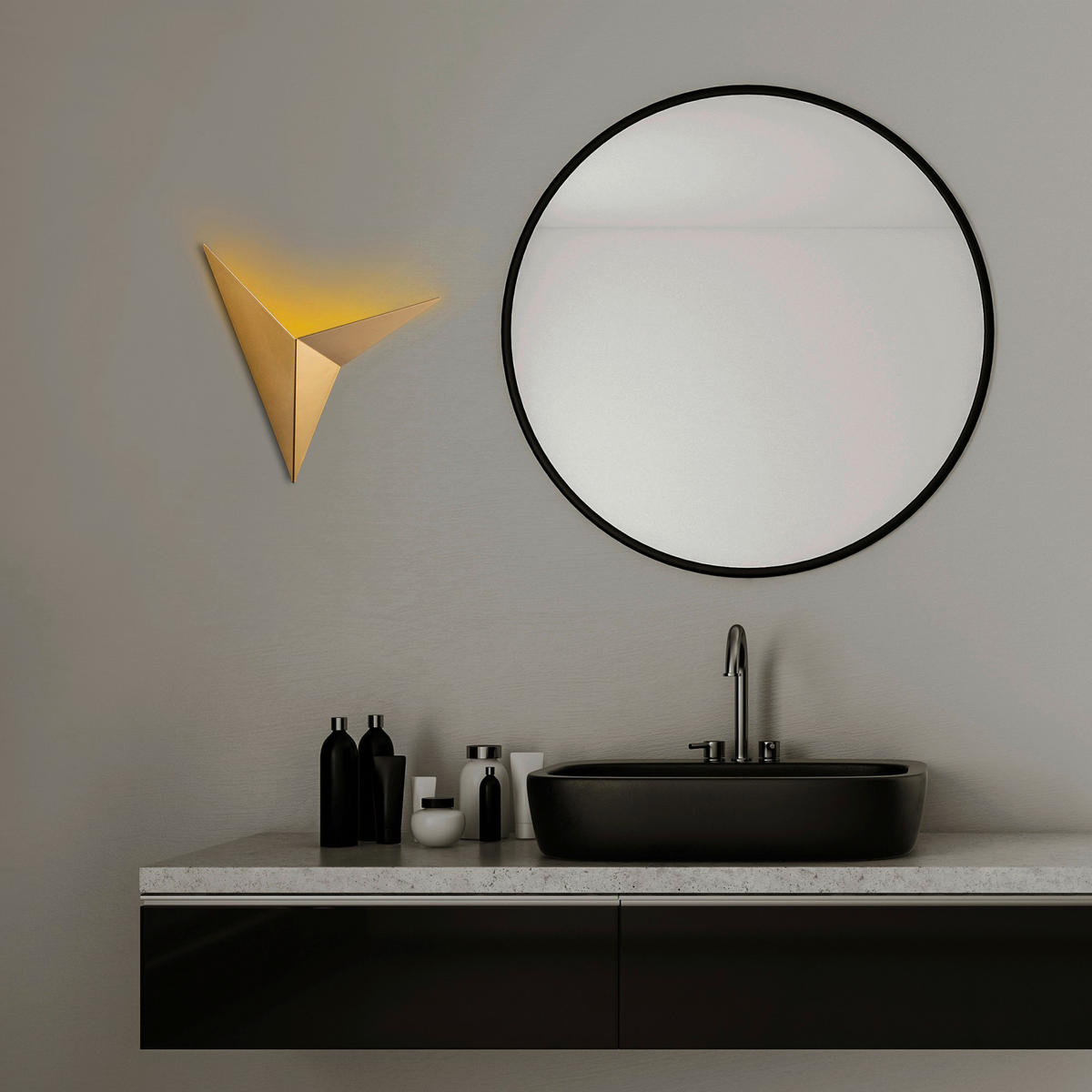 Opviq Wandleuchte gold Metall B/H/L: ca. 5x34x34 cm G9 1 Brennstellen Kus-Nuw - gold (34,00/5,00/34,00cm) - Opviq