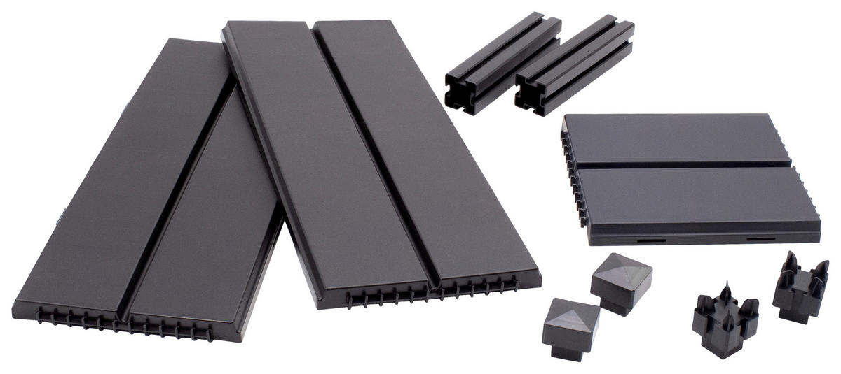 KHW Erweiterungs-Set Hochbeet Demeter anthrazit Kunststoff B/H/T: ca. 82x31x44 cm Demeter - anthrazit (82,00/31,00/44,00cm) - KHW