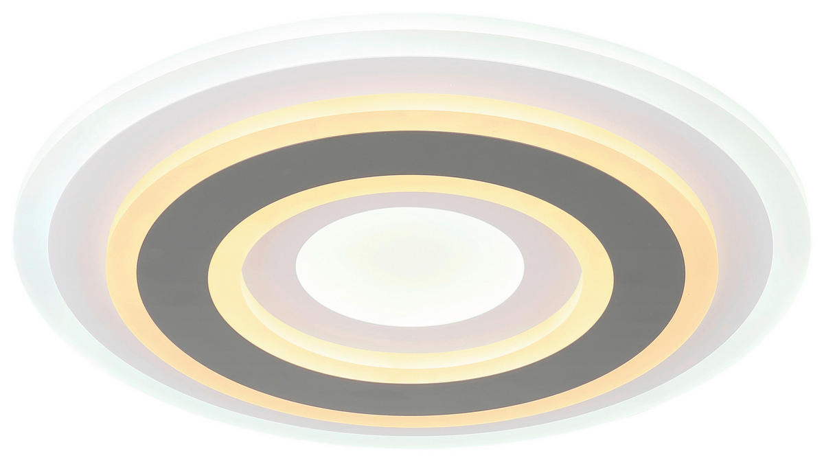 GLOBO Deckenleuchte SABATINO 48011-36 Opal weiß anthrazit Acryl Metall H/D: ca. 5,5x38 cm Deckenleuchte_Sabatino - weiß/Opal (38,00/5,50cm) - GLOBO